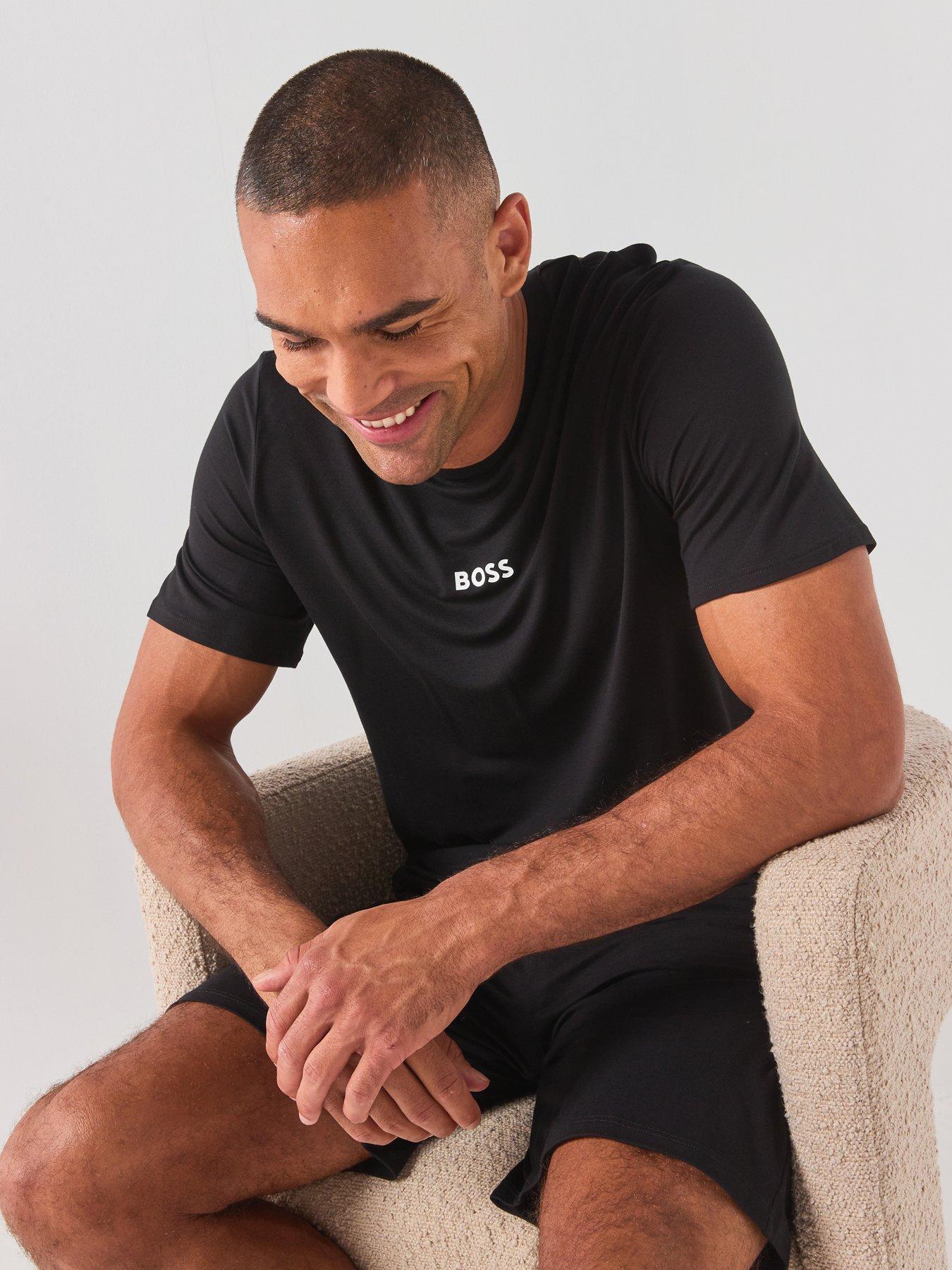 Image 4 of 6 of BOSS Bodywear Piqu&egrave; Short Pyjama Set - Black