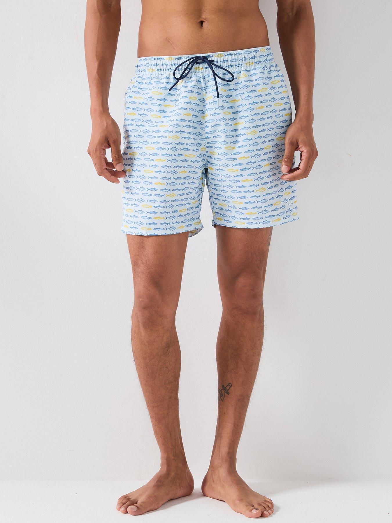 Image 1 of 6 of BOSS Regular Straight Graphic Shorts - Light Blue
