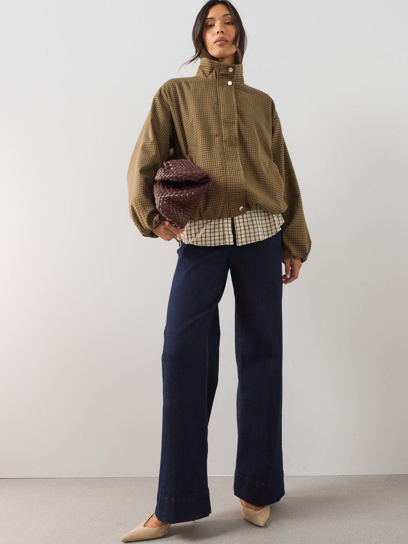 Image 3 of 7 of The Very Collection Bubble Hem Check Jacket - Print