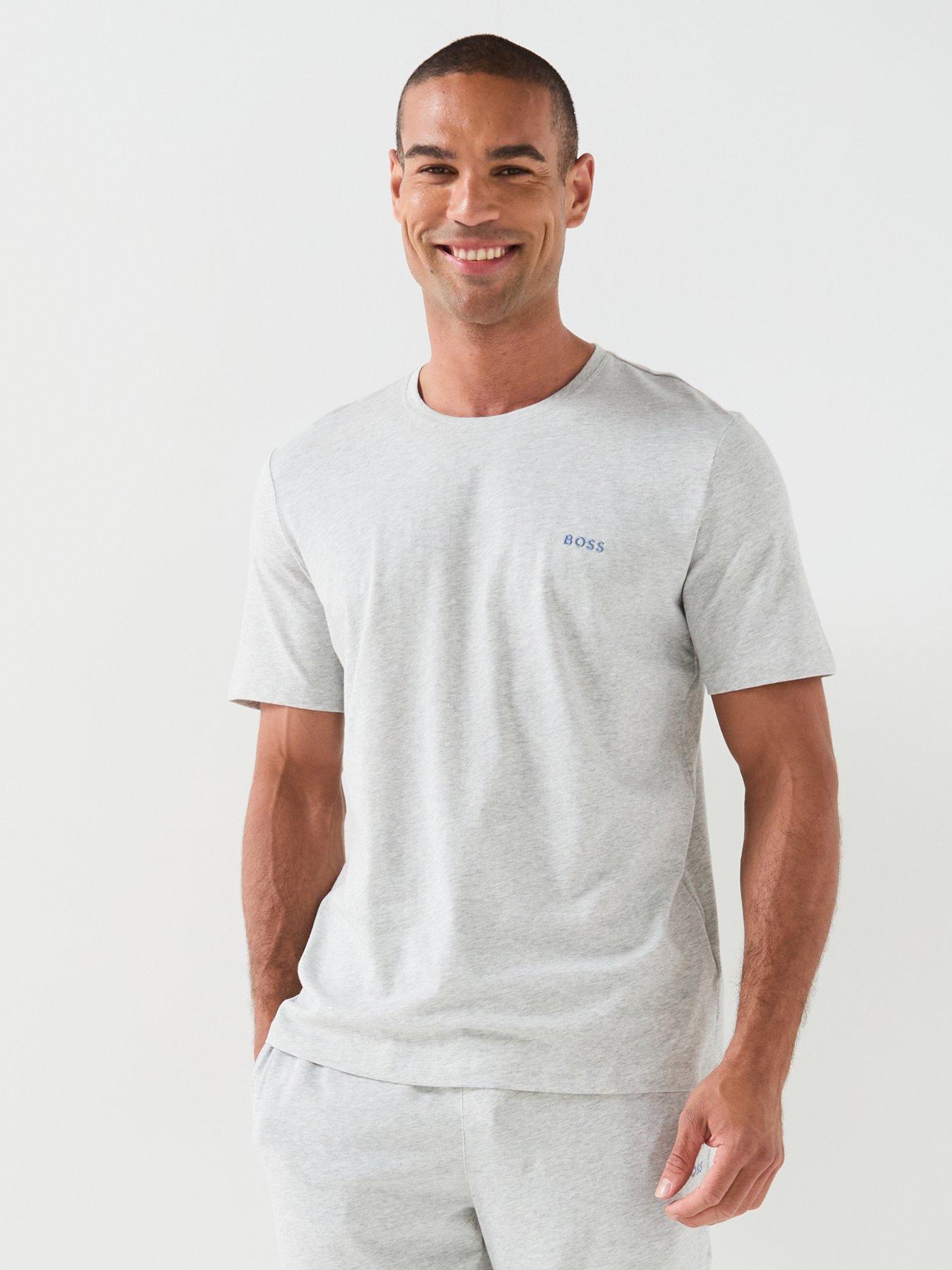 BOSS Mix & Match Regular Fit Loungewear T-Shirt, Light Grey, Size 2Xl, Men