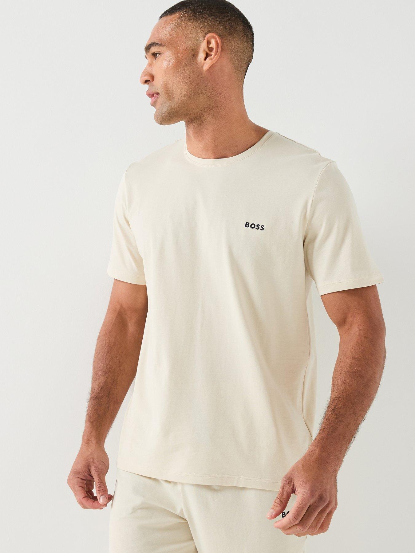 BOSS Mix  &  Match Regular Fit Loungewear T-Shirt - Light Beige