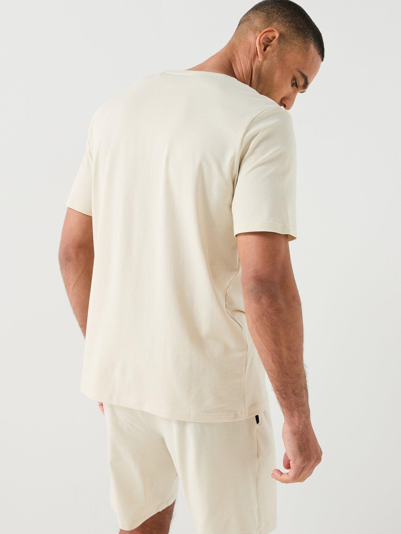 Image 2 of 5 of BOSS Mix &amp; Match Regular Fit Loungewear T-Shirt - Light Beige