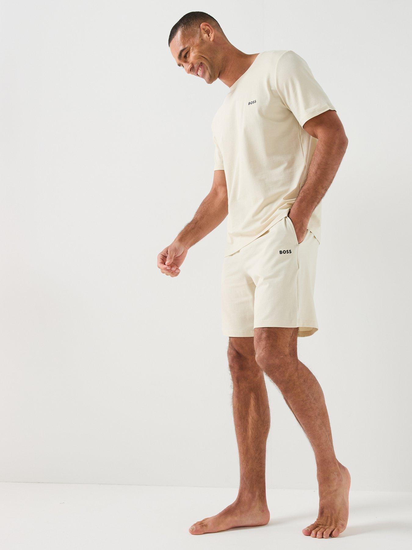 Image 3 of 5 of BOSS Mix &amp; Match Regular Fit Loungewear T-Shirt - Light Beige