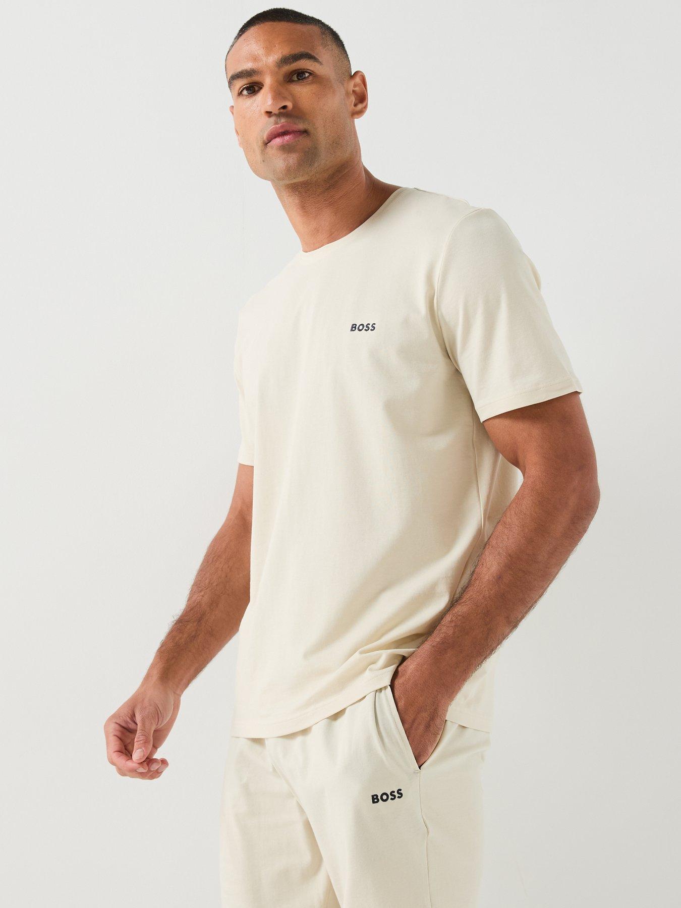 Image 5 of 5 of BOSS Mix &amp; Match Regular Fit Loungewear T-Shirt - Light Beige