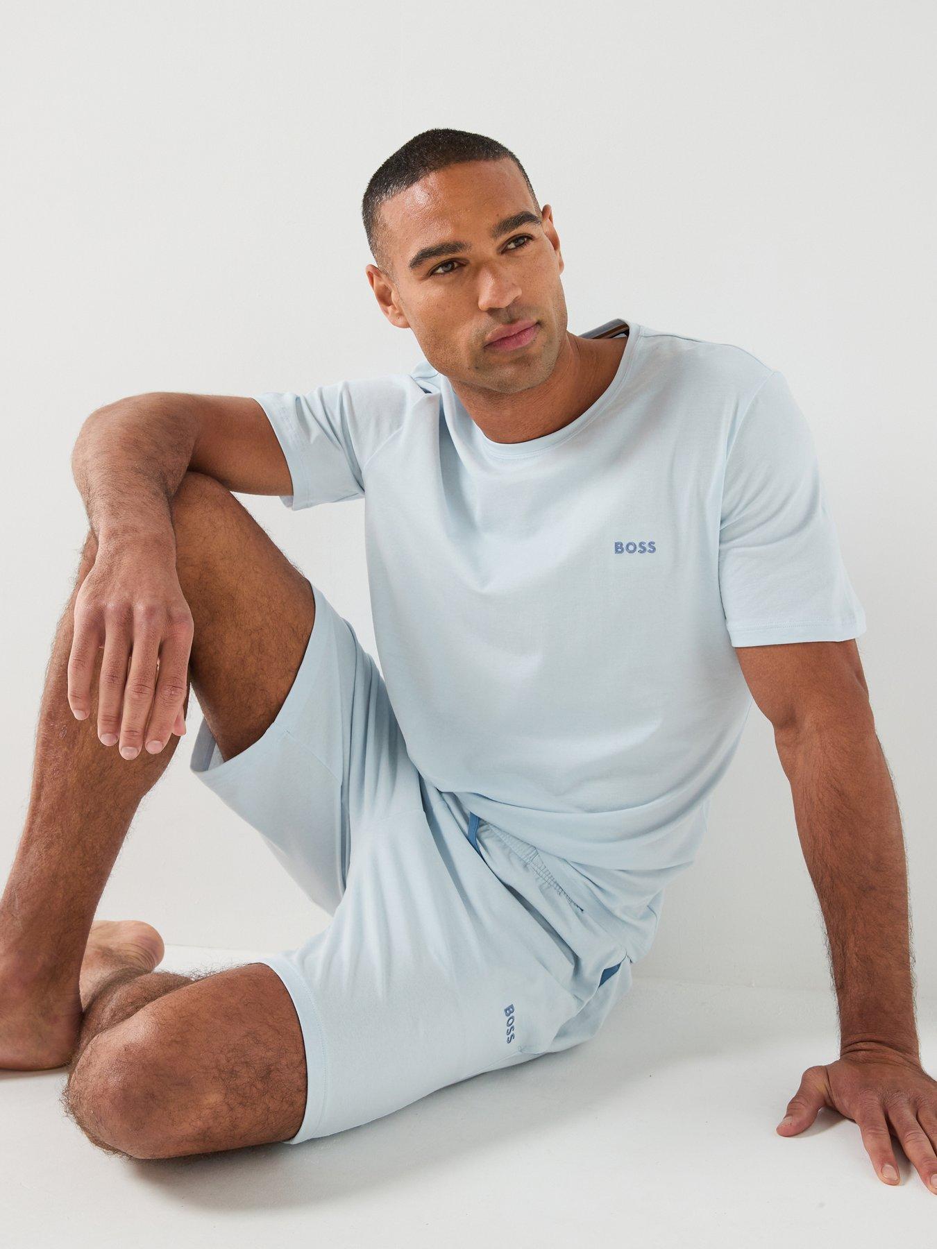 Boss Mix & Match Regular Fit Loungewear T-Shirt - Light Blue