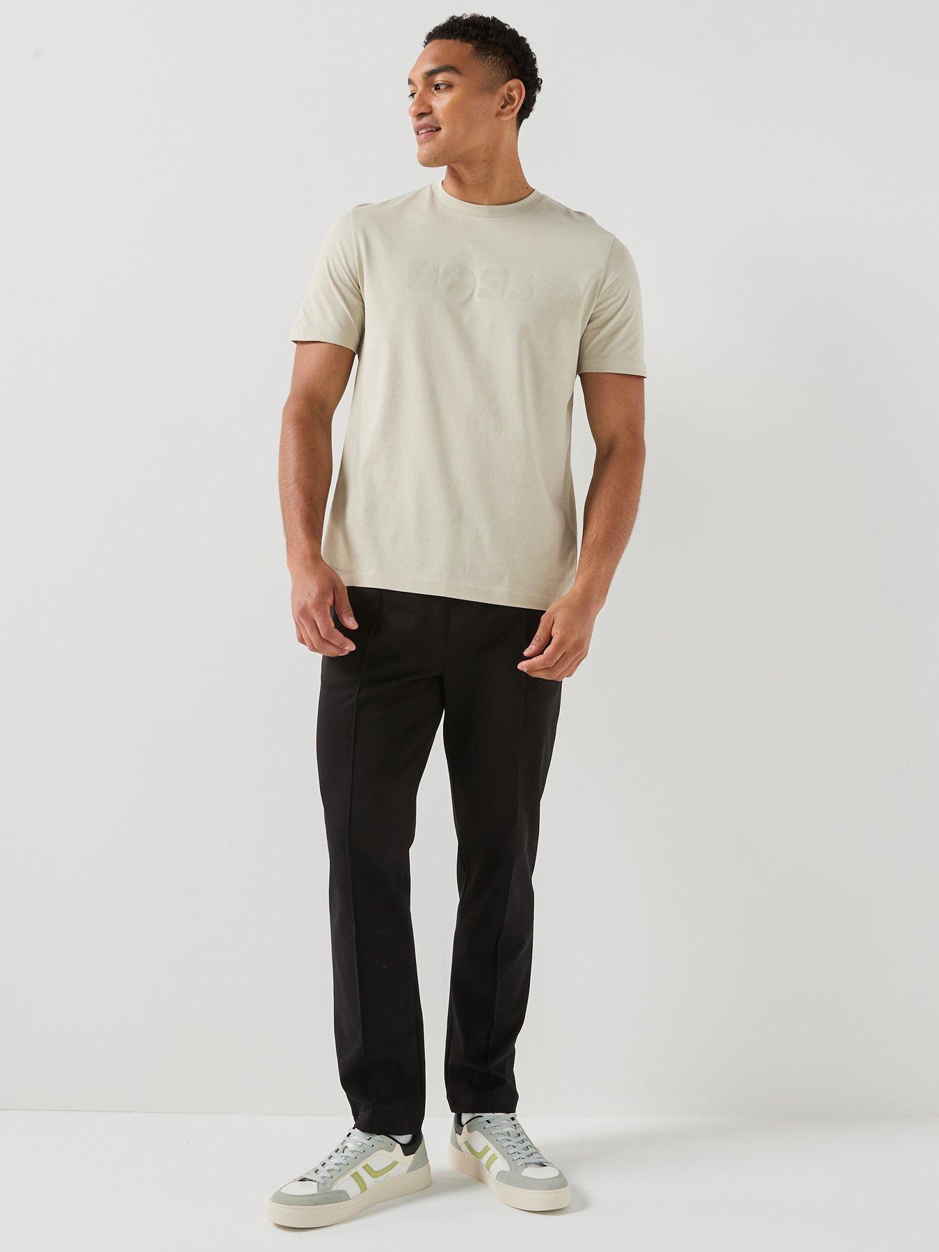 Image 3 of 4 of BOSS Tapered Pleated Joggers - Black