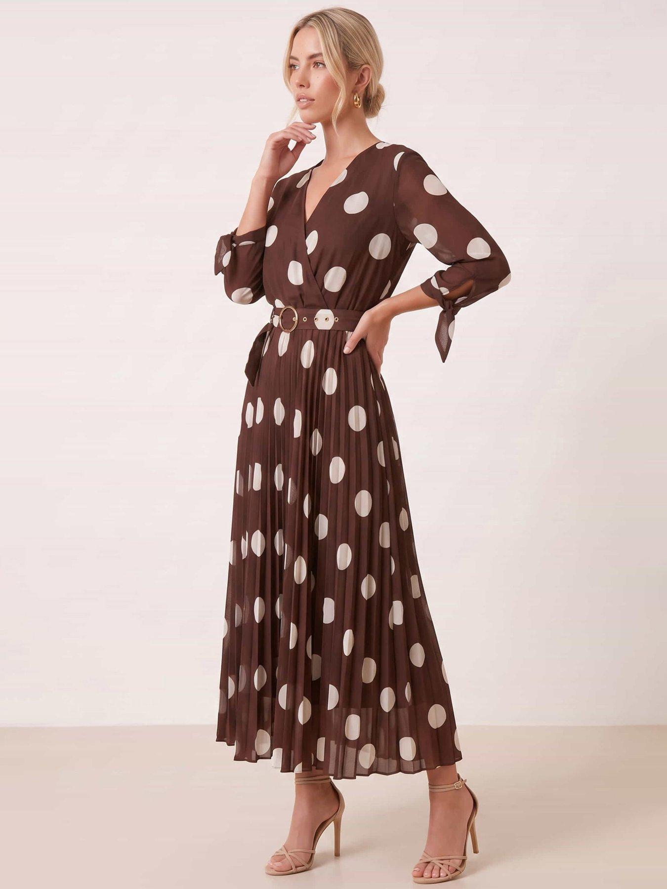 Image 1 of 4 of Style Cheat Spot Pleat Dress