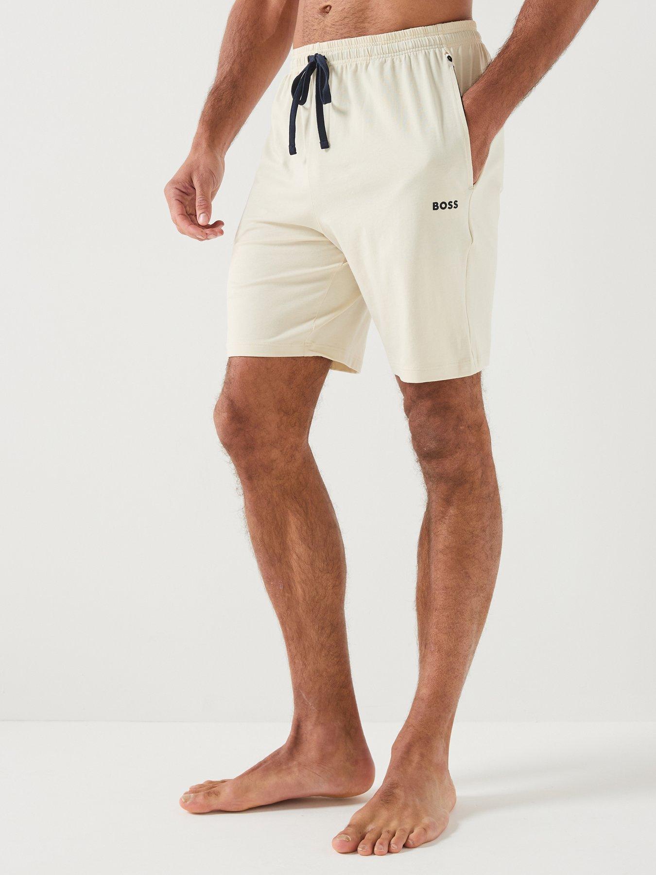 BOSS Mix & Match Lightweight Loungewear Shorts, Light Beige, Size 2Xl, Men