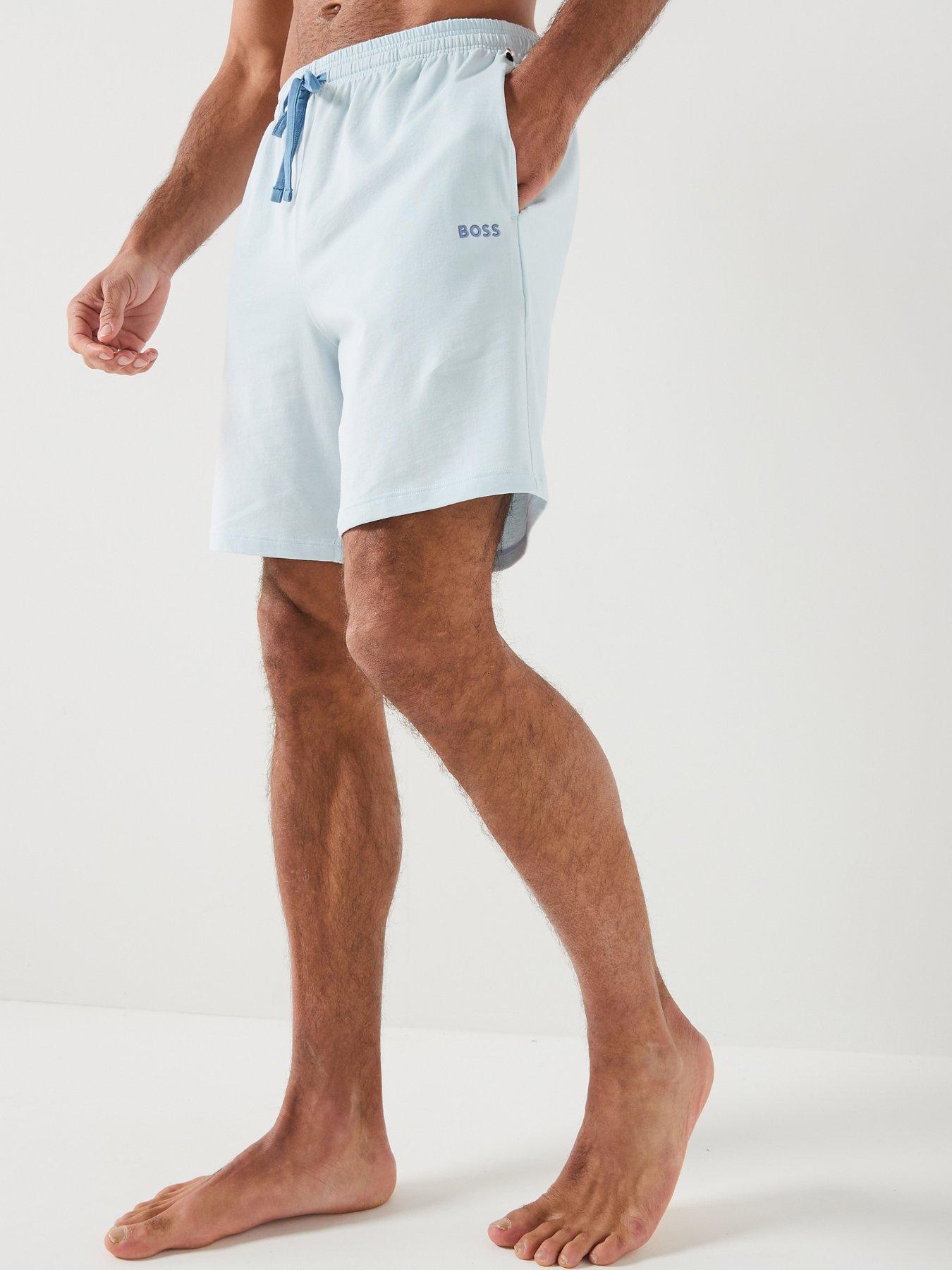BOSS Mix & Match Lightweight Loungewear Shorts, Light Blue, Size 2Xl, Men