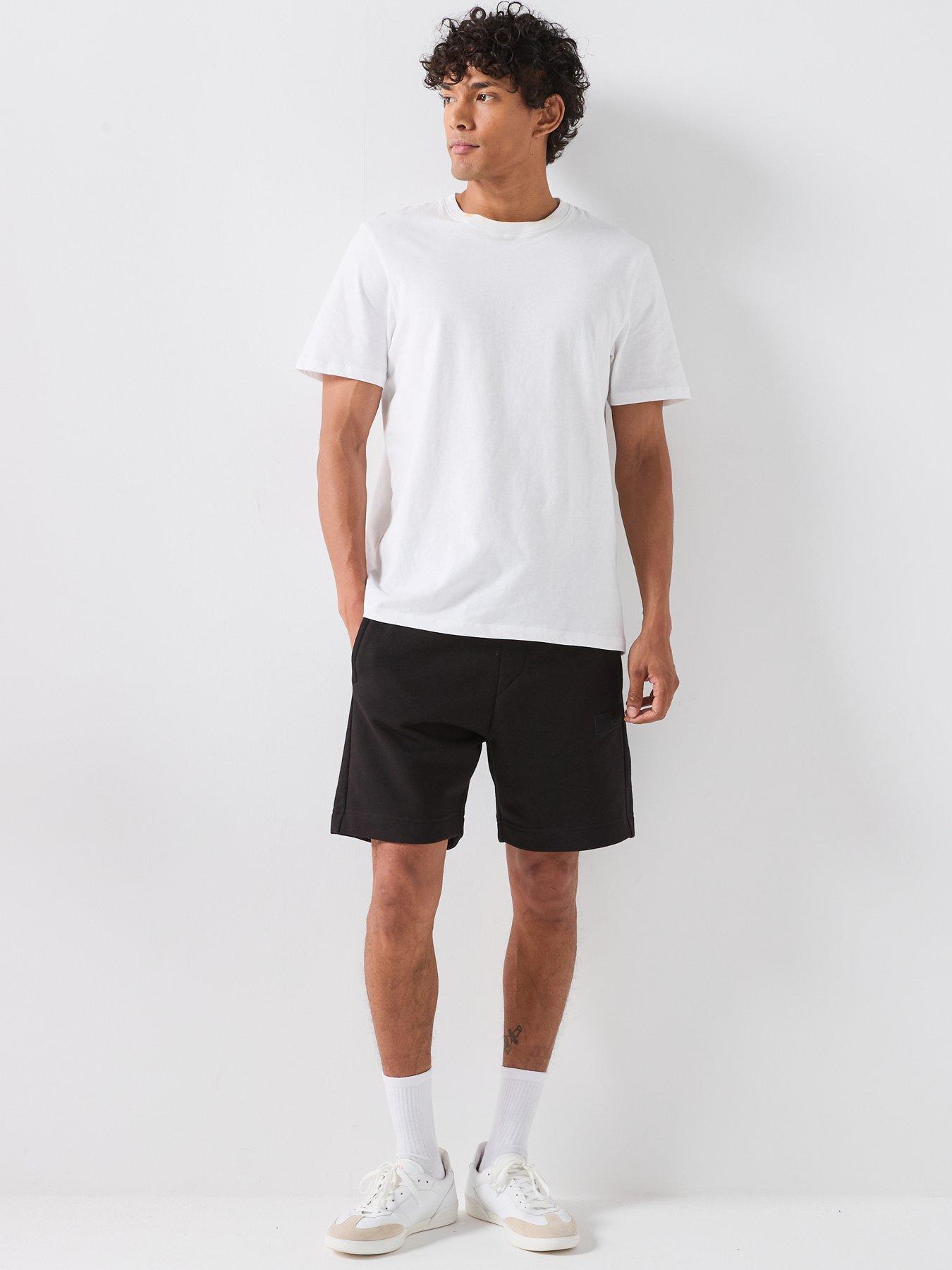 Image 3 of 6 of BOSS Rubber Patch Logo Sweat Shorts - Black