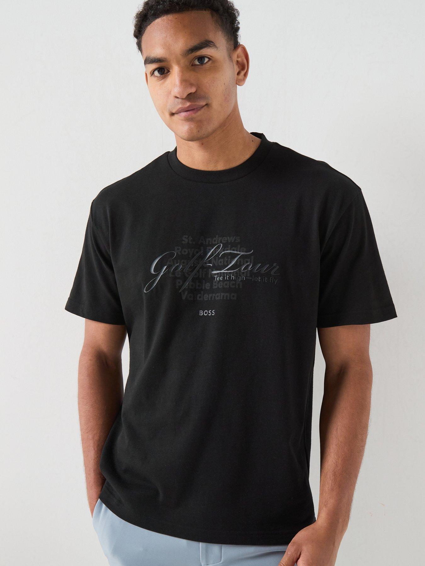 BOSS Ts_Network Grx Golf Graphic Logo T-Shirt - Black