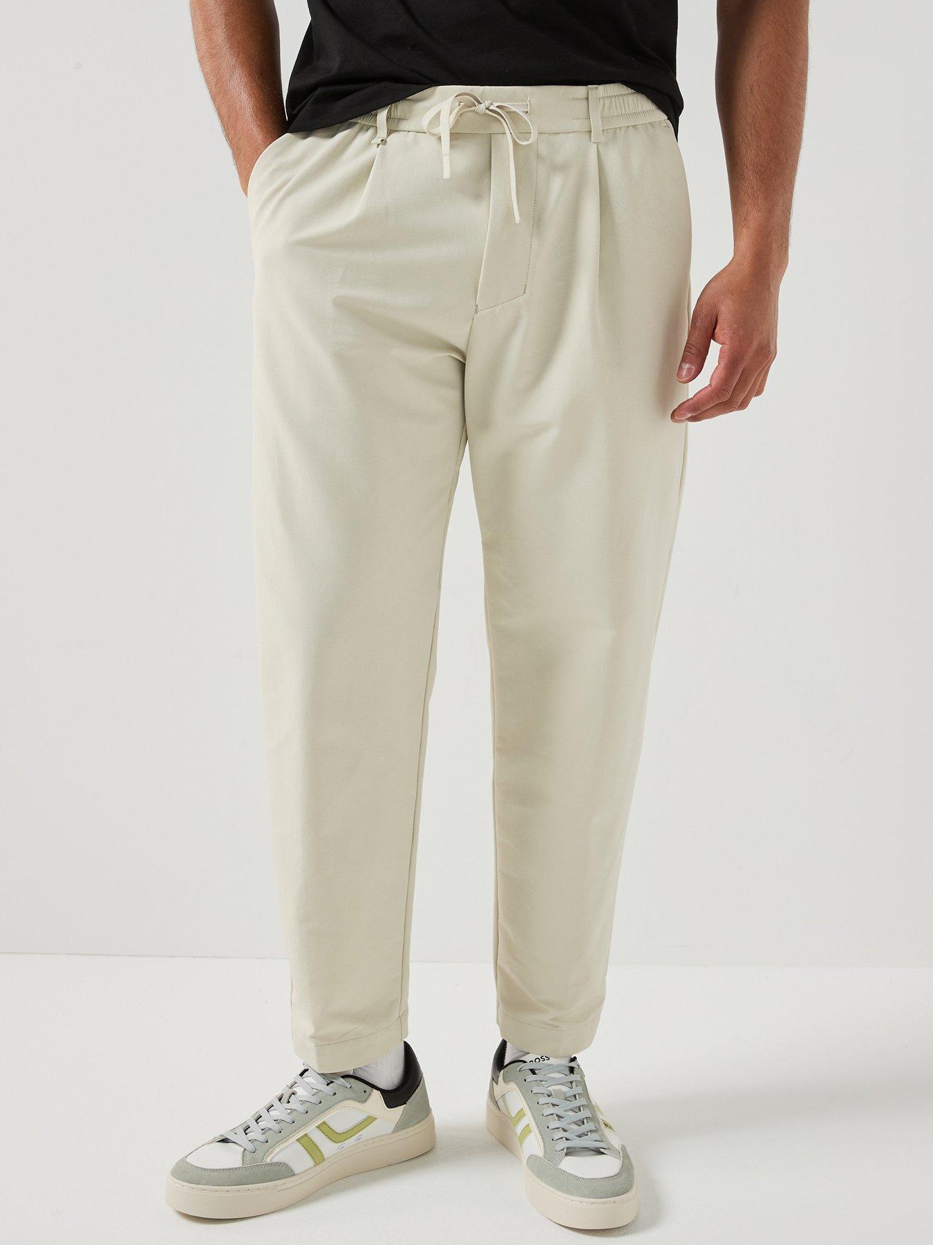BOSS Tr_Convert Network Double Pleat Trousers - Light Beige