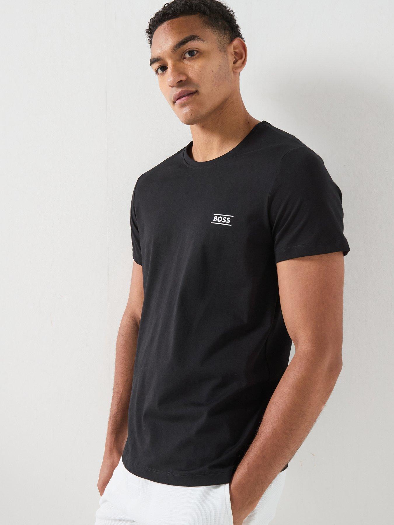 BOSS Bodywear Tn365 Regular Fit Logo Lounge T-Shirt, Black, Size 2Xl, Men