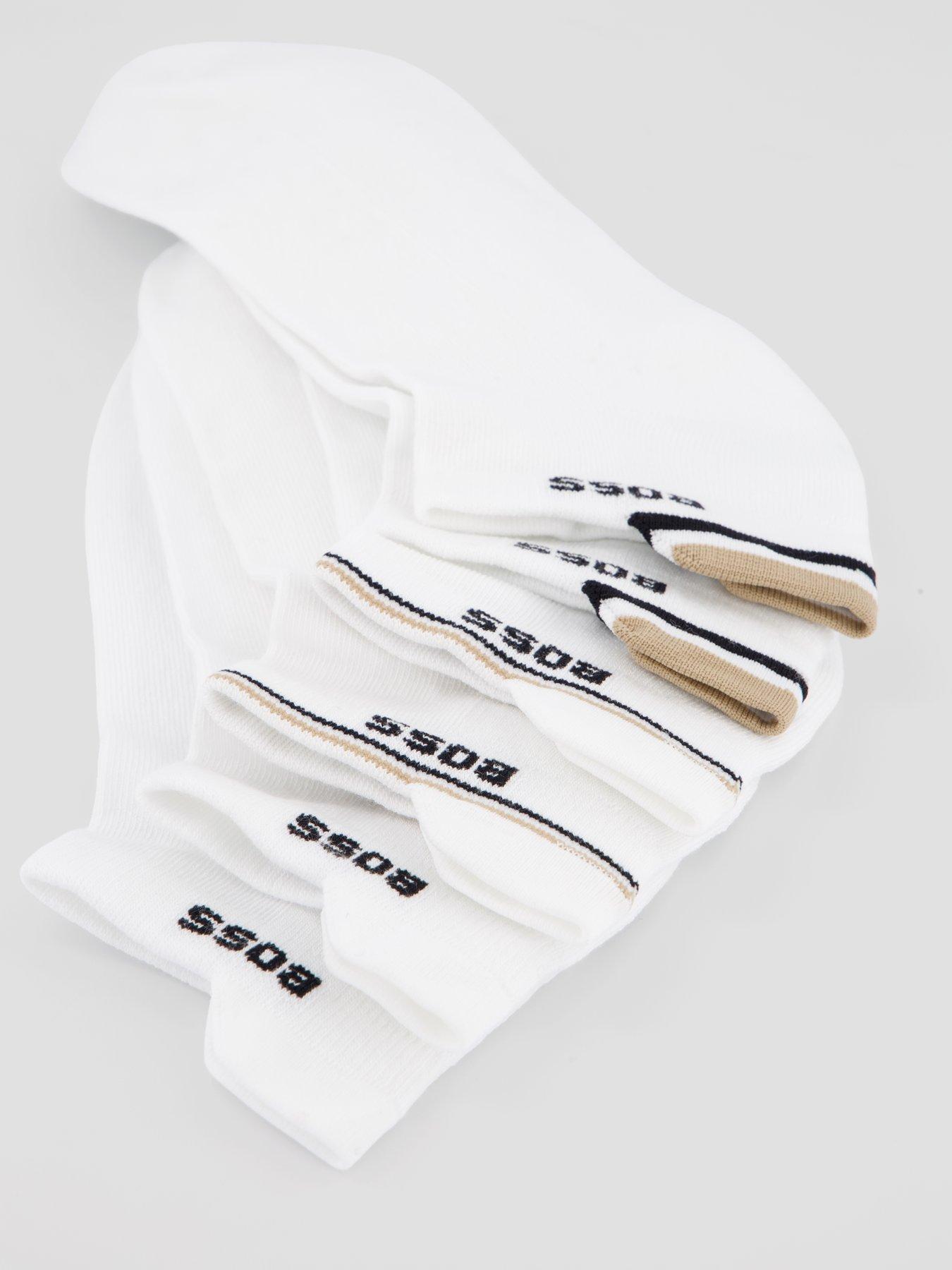 Image 3 of 3 of BOSS Bodywear 3 Pack Icon Trainer Socks - White