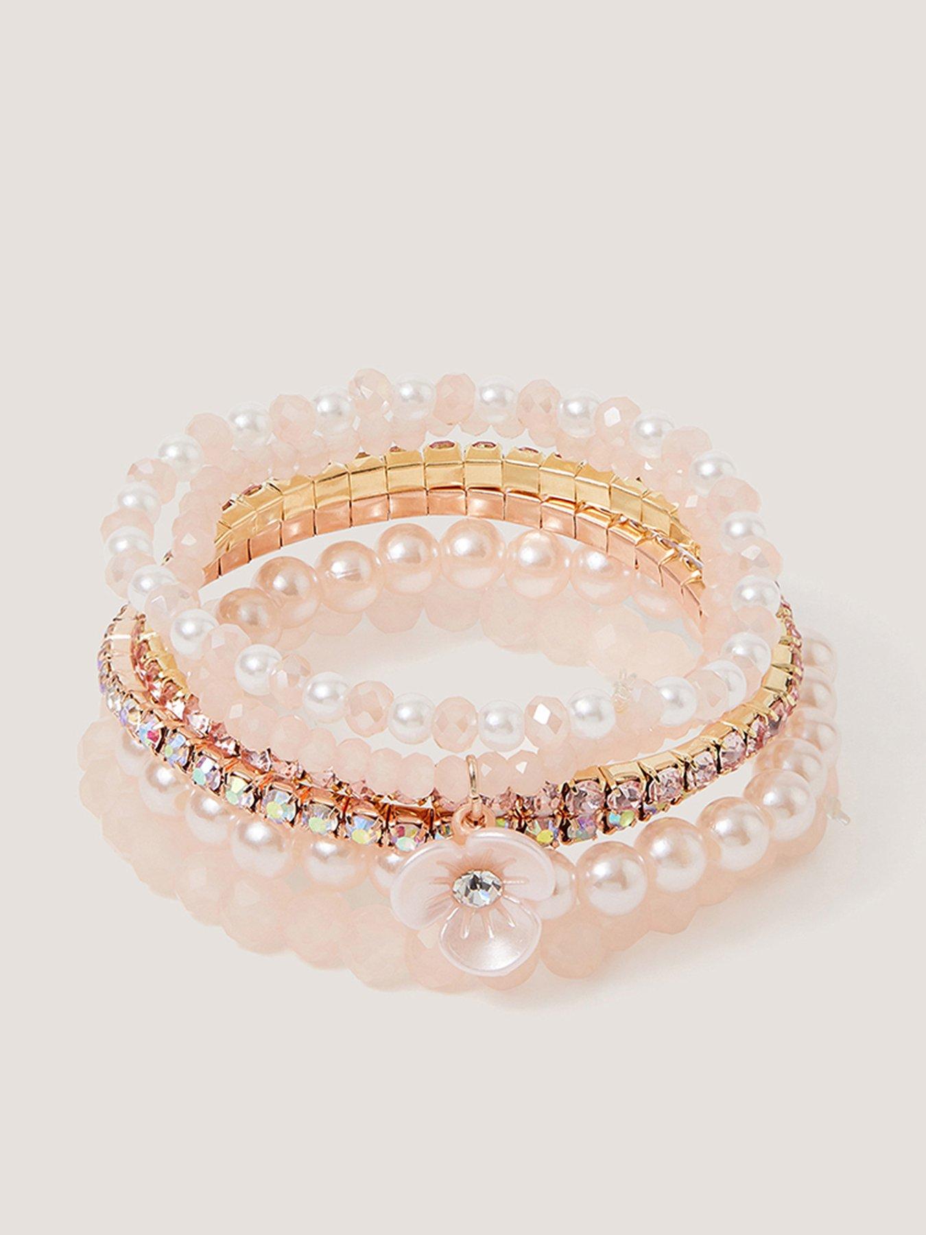 Monsoon Girls 6 Pack Flower Bracelets