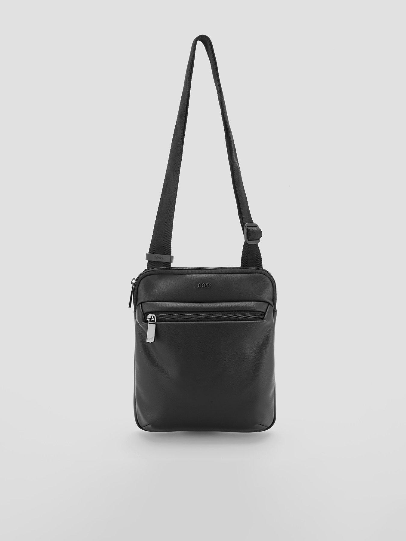 Image 1 of 6 of BOSS Jace Envelope Pu Crossbody Bag - Black