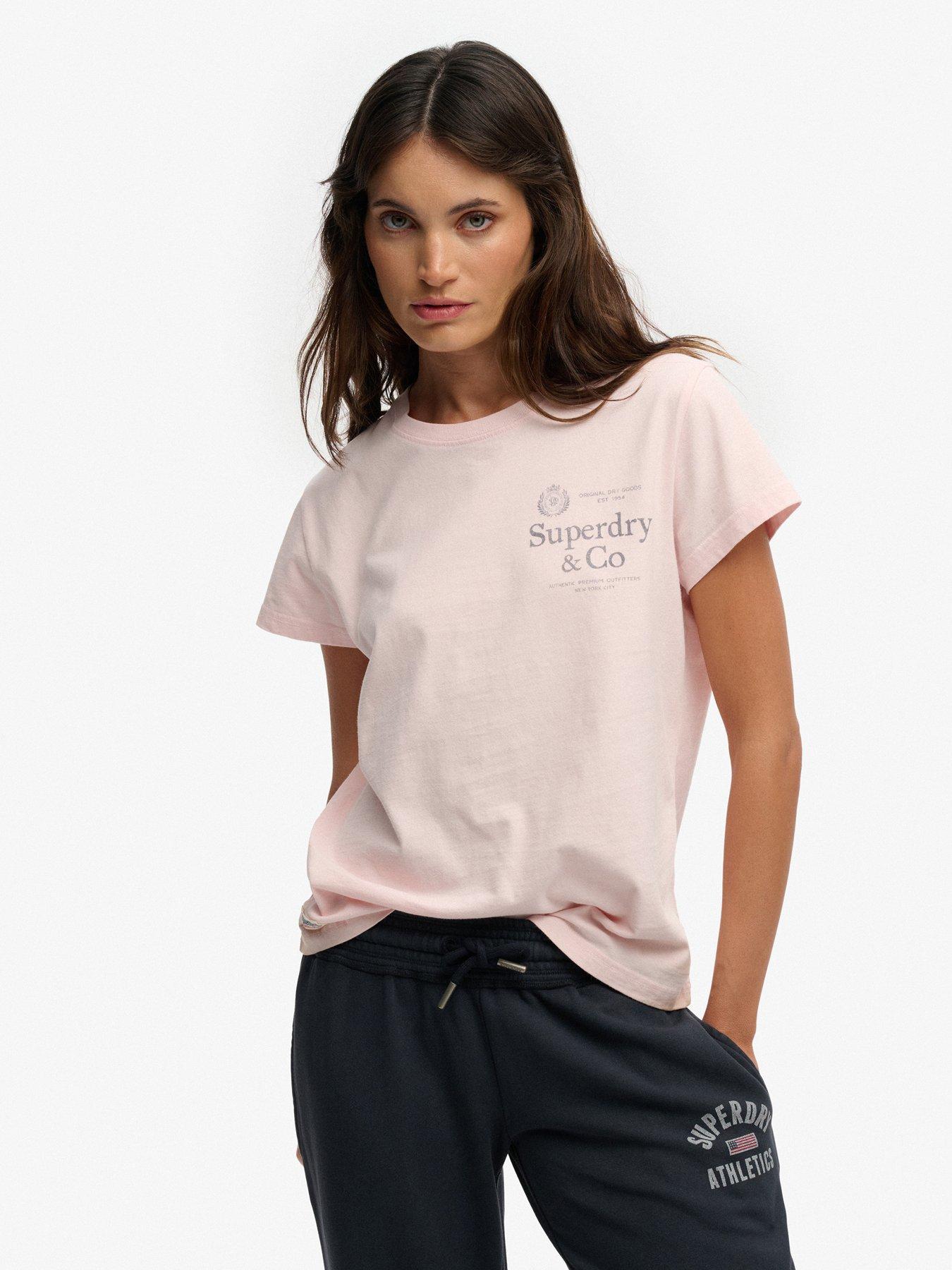 Image 1 of 5 of Superdry Luxe Casual Classic T-Shirt - Pink