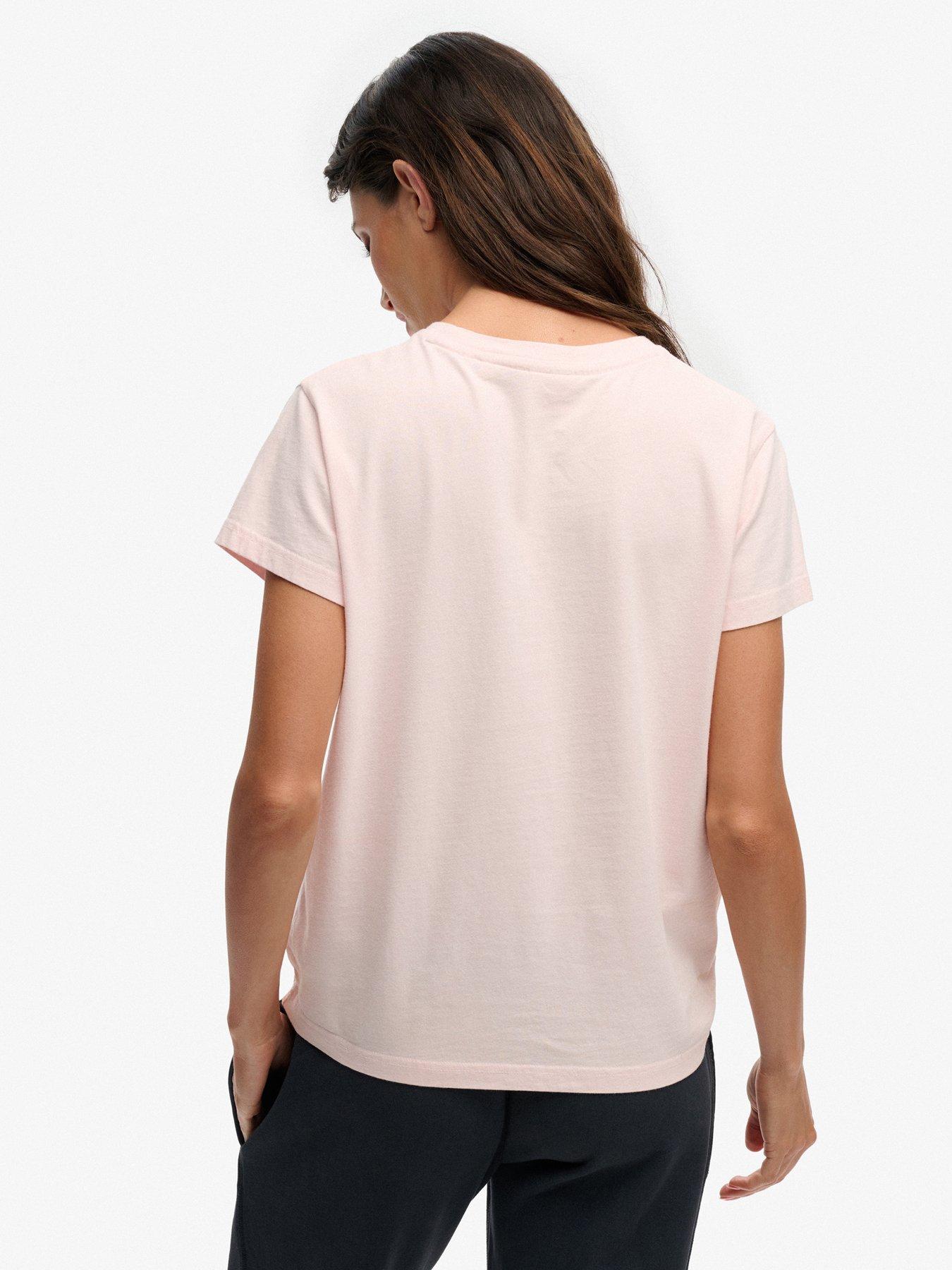 Image 2 of 5 of Superdry Luxe Casual Classic T-Shirt - Pink