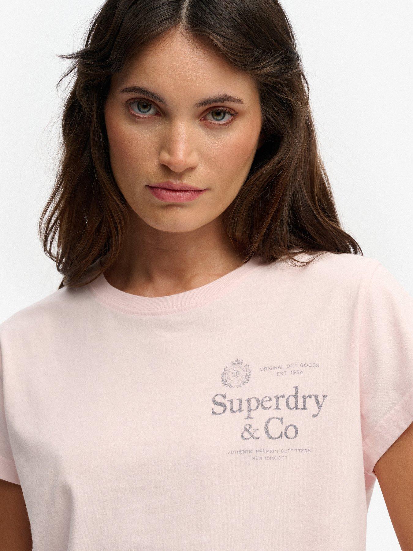 Image 4 of 5 of Superdry Luxe Casual Classic T-Shirt - Pink