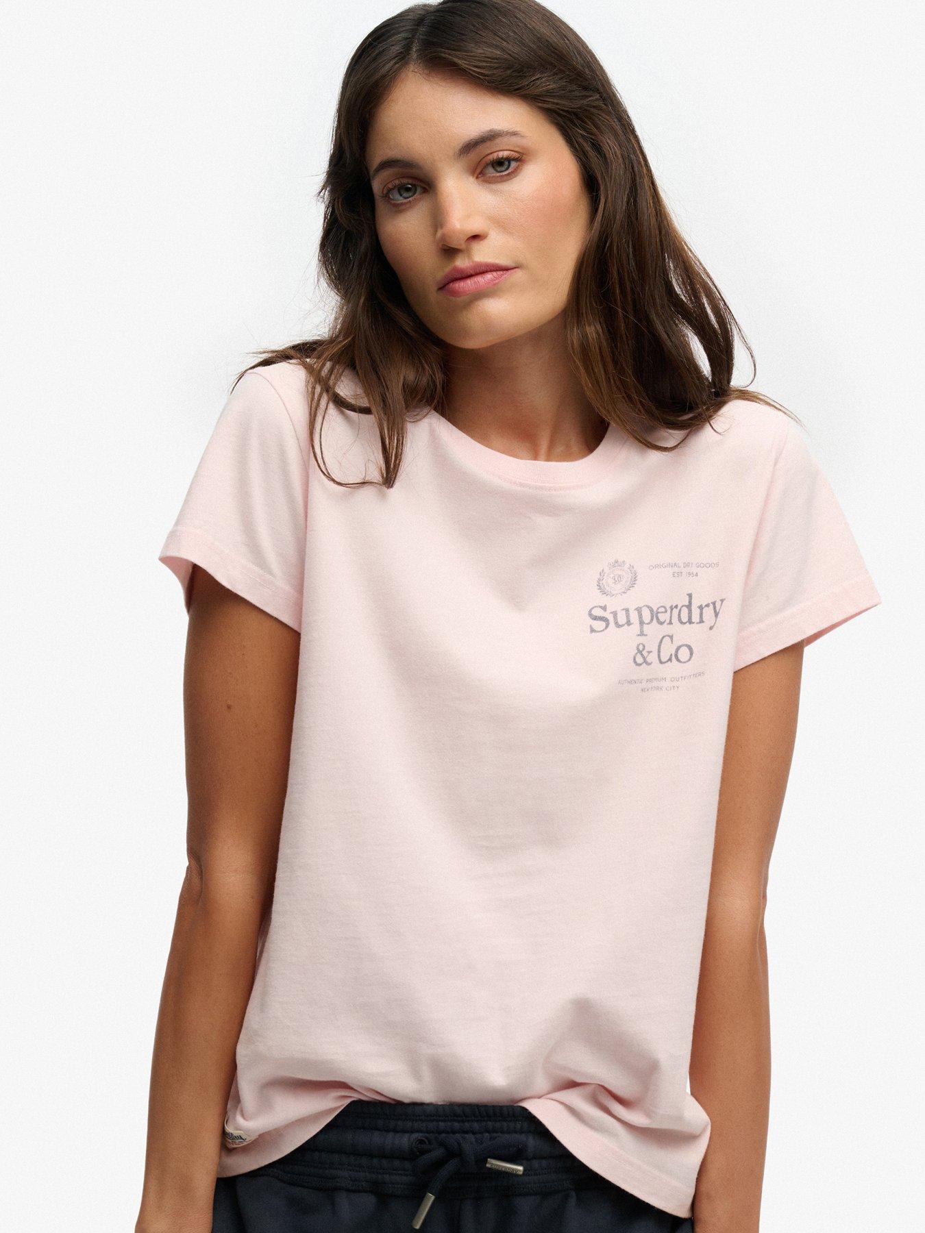 Image 5 of 5 of Superdry Luxe Casual Classic T-Shirt - Pink