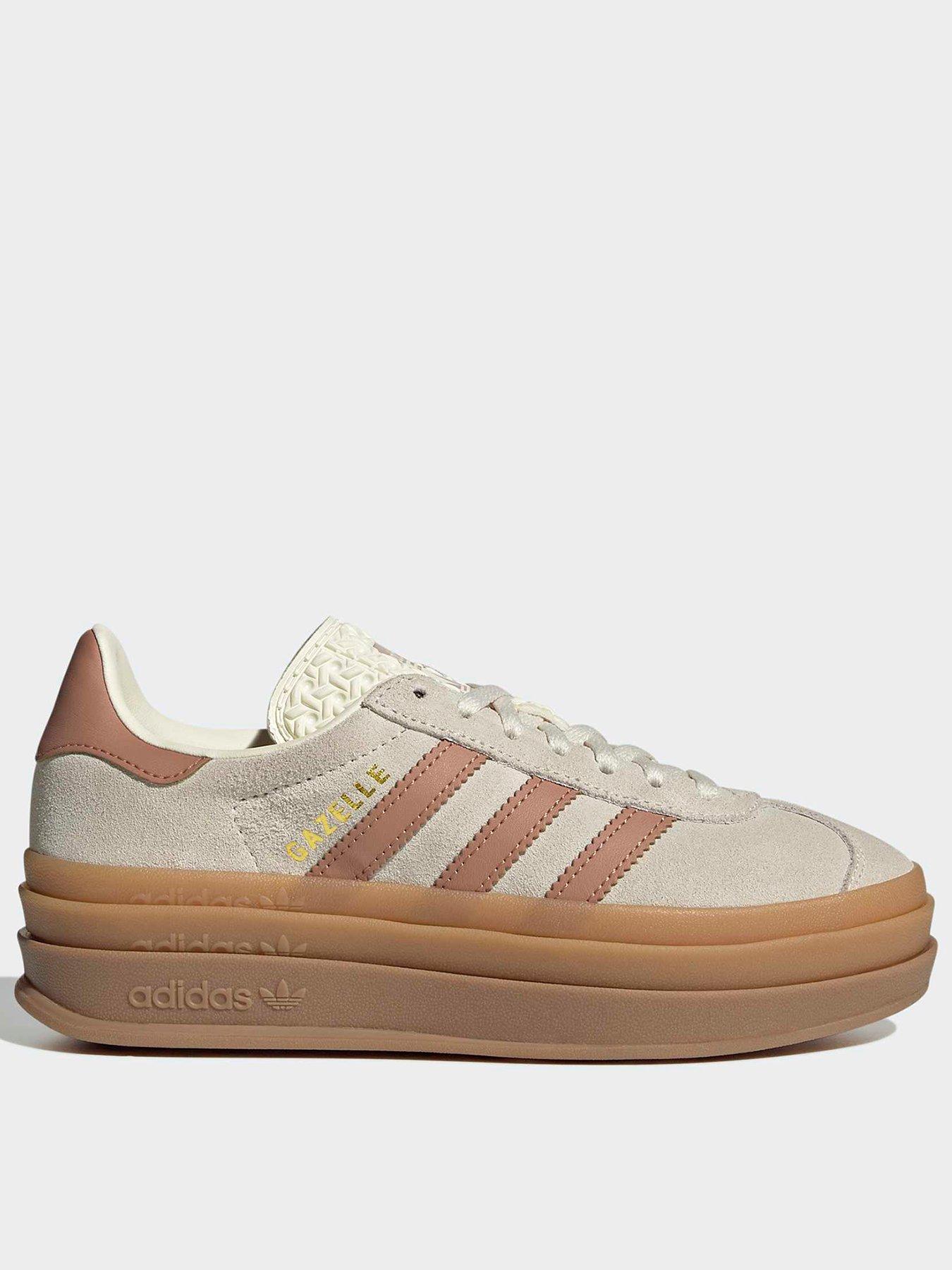 adidas Originals Unisex Gazelle Bold Trainers, White, Size 4 Older