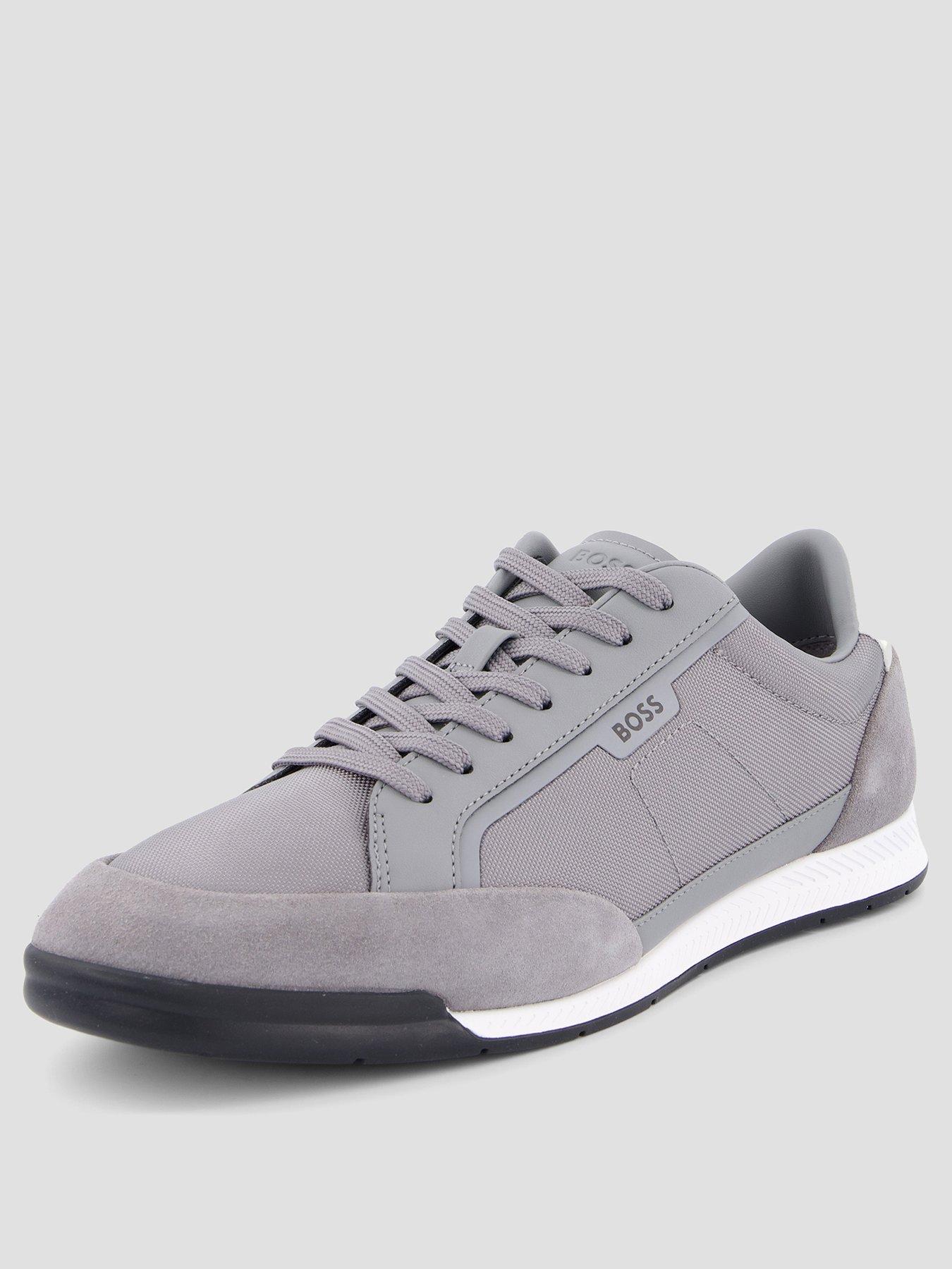 Image 2 of 7 of BOSS Nitan Mix Material Runner Trainers - Grey