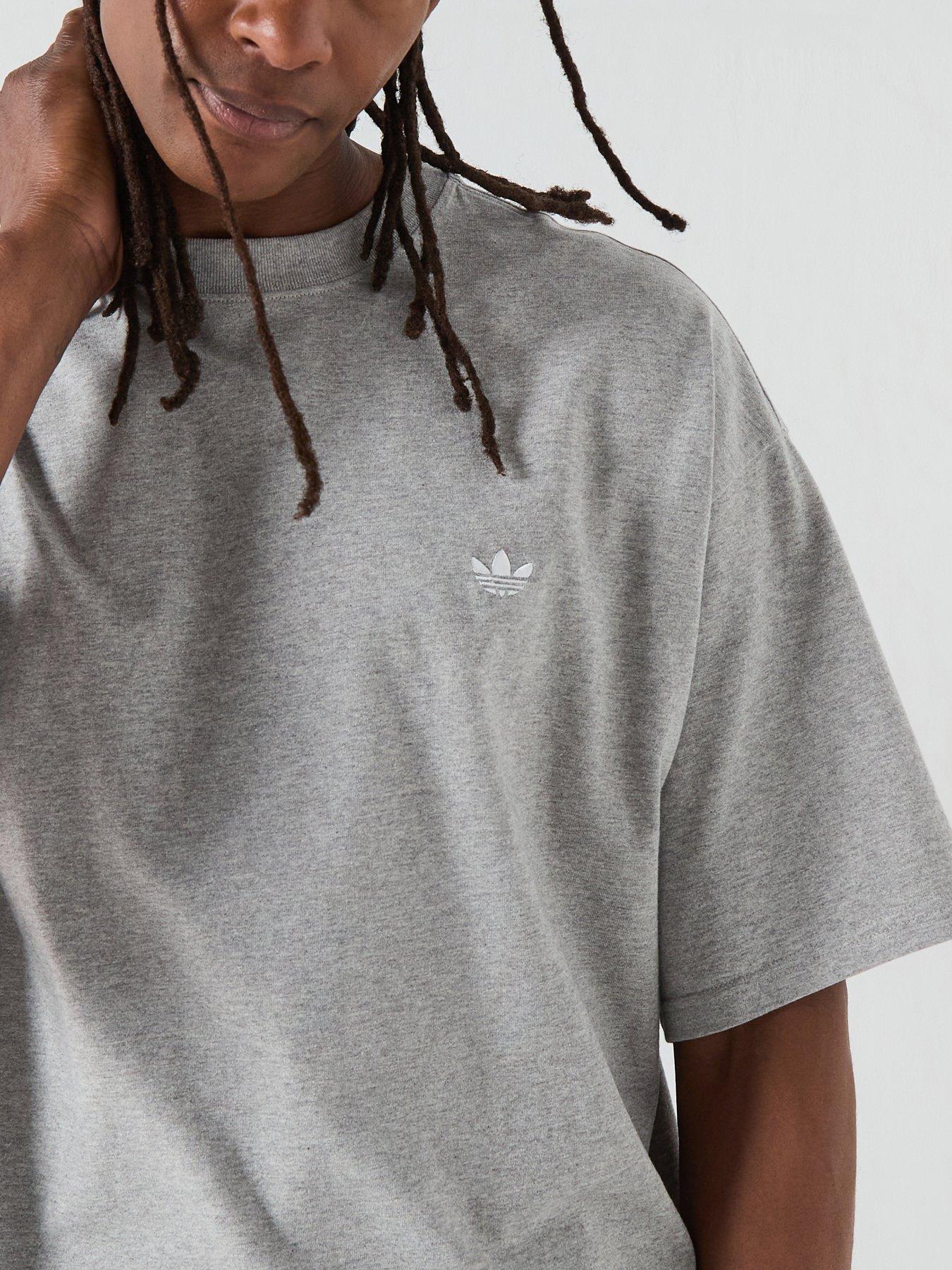 Image 4 of 6 of adidas Originals Mens Essentials Oversized Tee - Grey