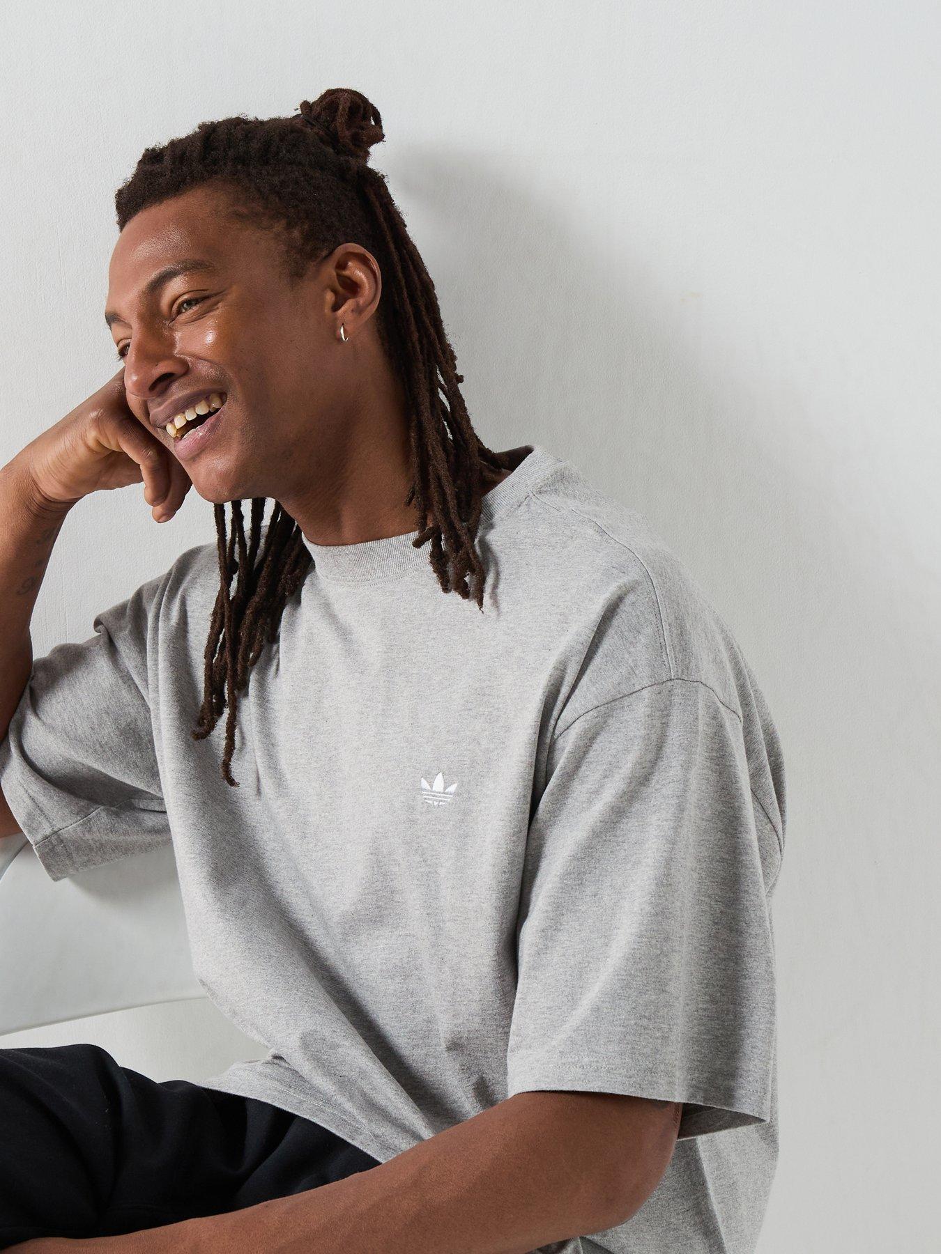 Image 5 of 6 of adidas Originals Mens Essentials Oversized Tee - Grey