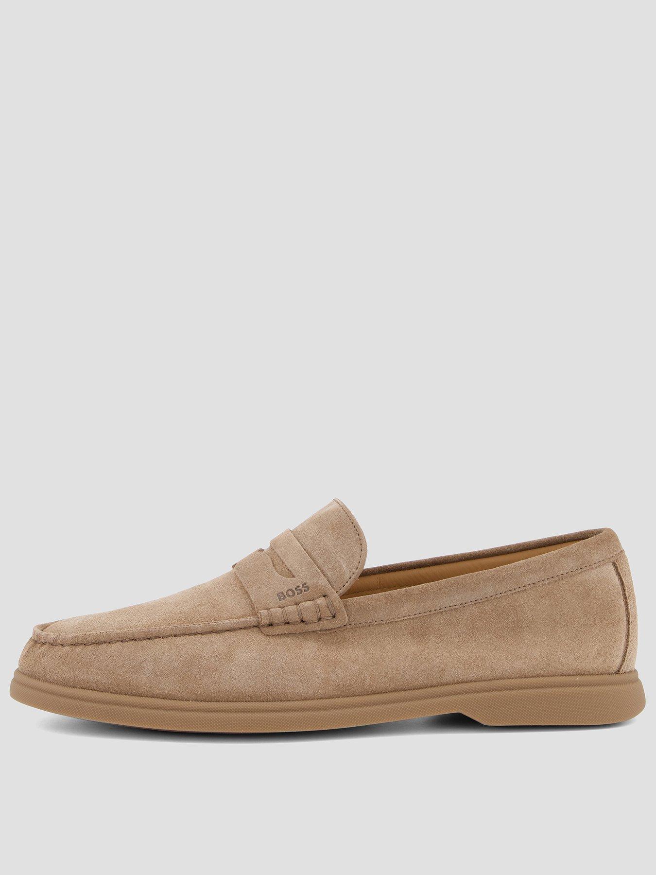 Image 1 of 7 of BOSS Sienne Suede Casual Loafers - Beige