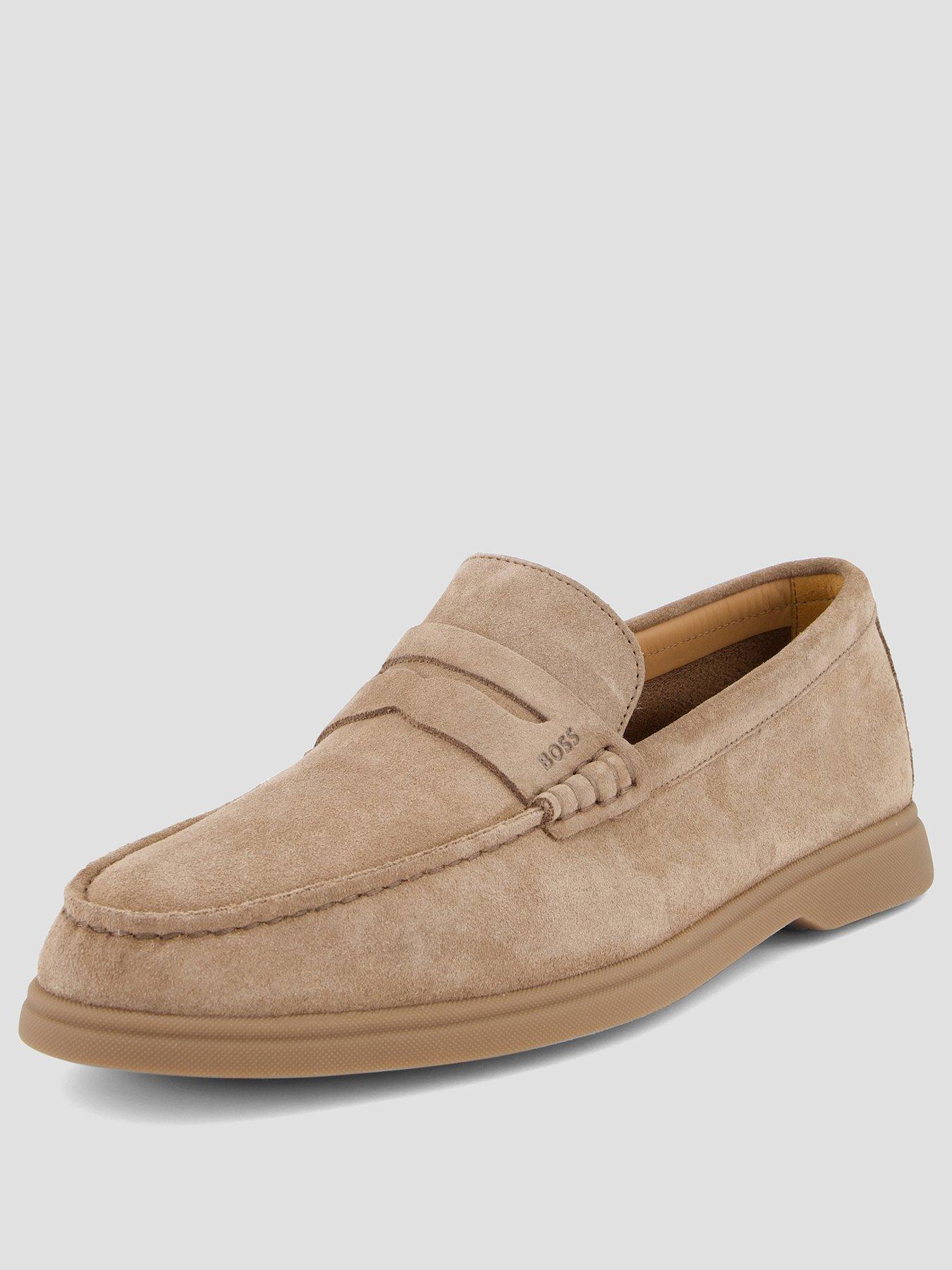 Image 2 of 7 of BOSS Sienne Suede Casual Loafers - Beige