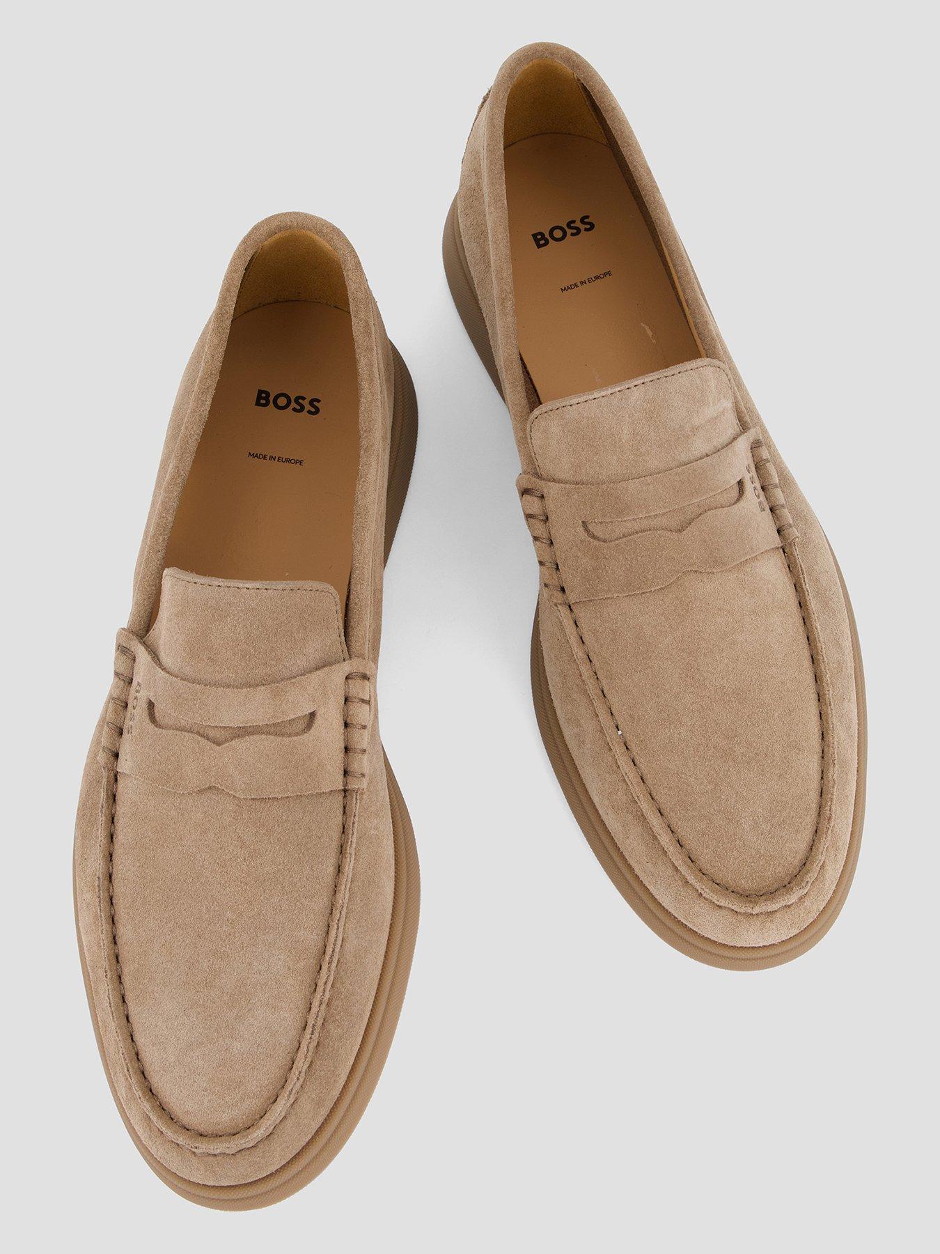 Image 3 of 7 of BOSS Sienne Suede Casual Loafers - Beige