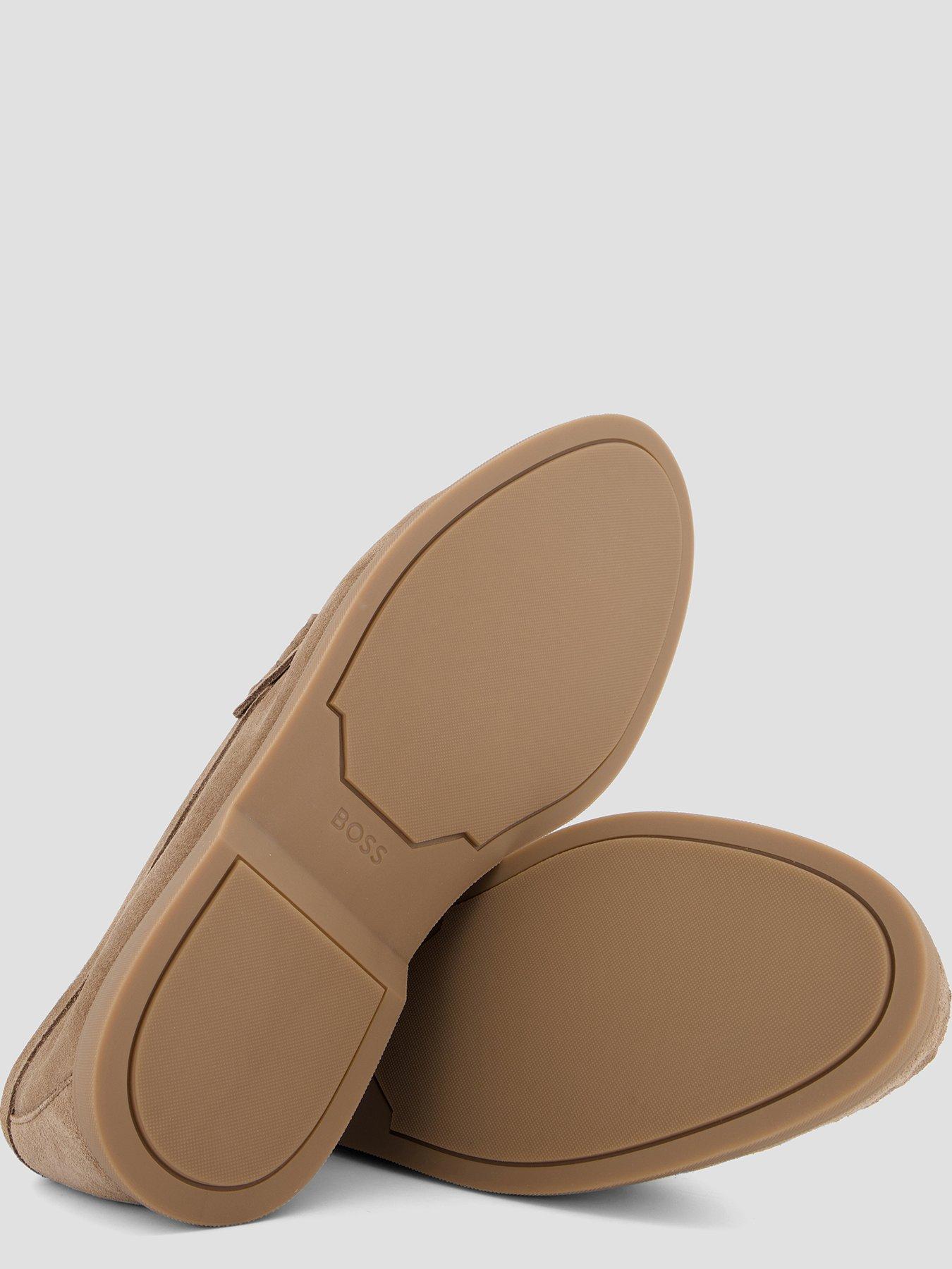 Image 4 of 7 of BOSS Sienne Suede Casual Loafers - Beige