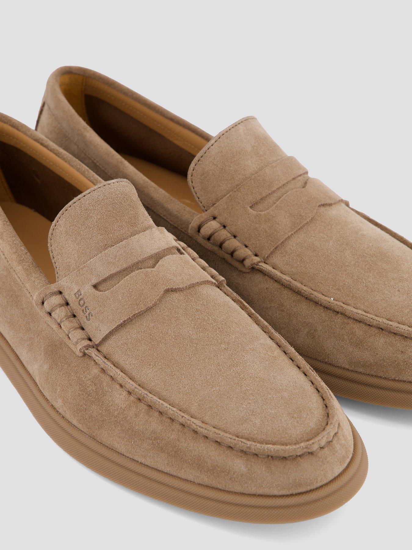 Image 5 of 7 of BOSS Sienne Suede Casual Loafers - Beige