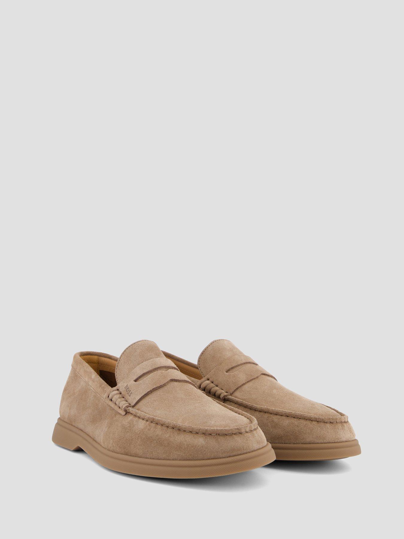 Image 6 of 7 of BOSS Sienne Suede Casual Loafers - Beige