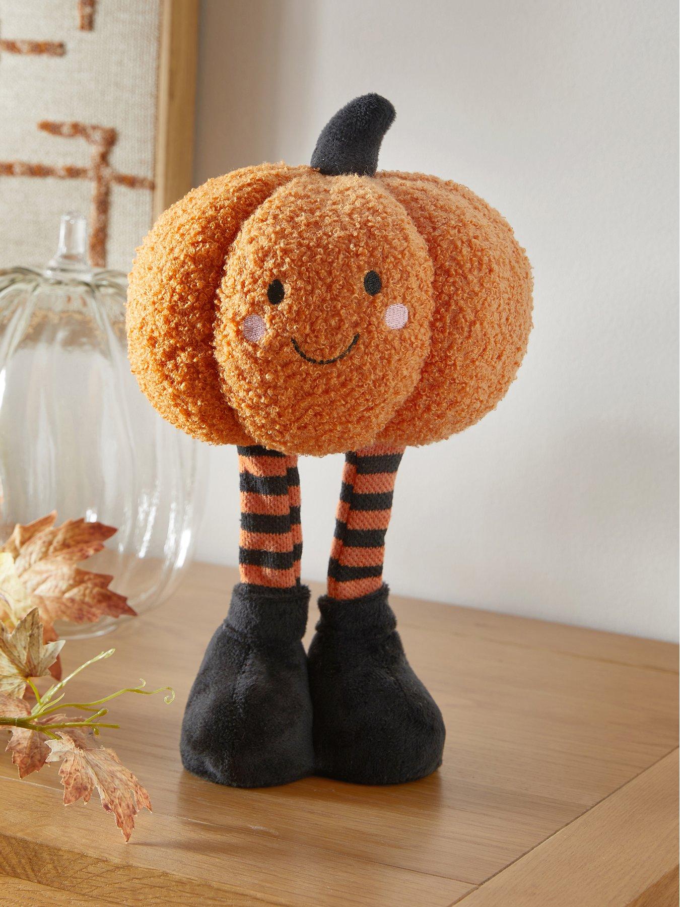 Smart Autumn Smiley Standing Pumpkin Halloween Decoration - Orange