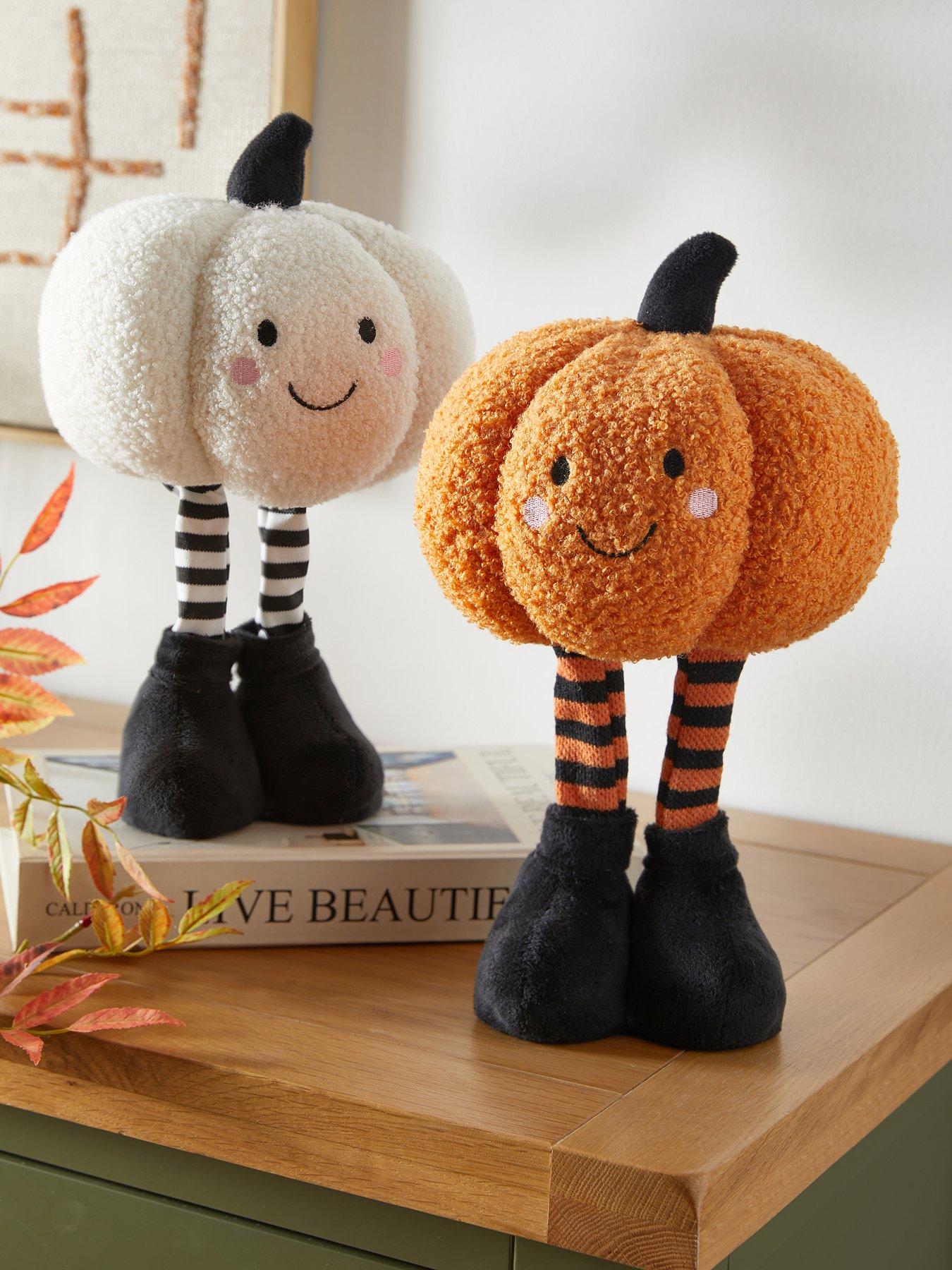 Image 2 of 7 of Smart Autumn Smiley Standing Pumpkin Halloween Decoration - Orange