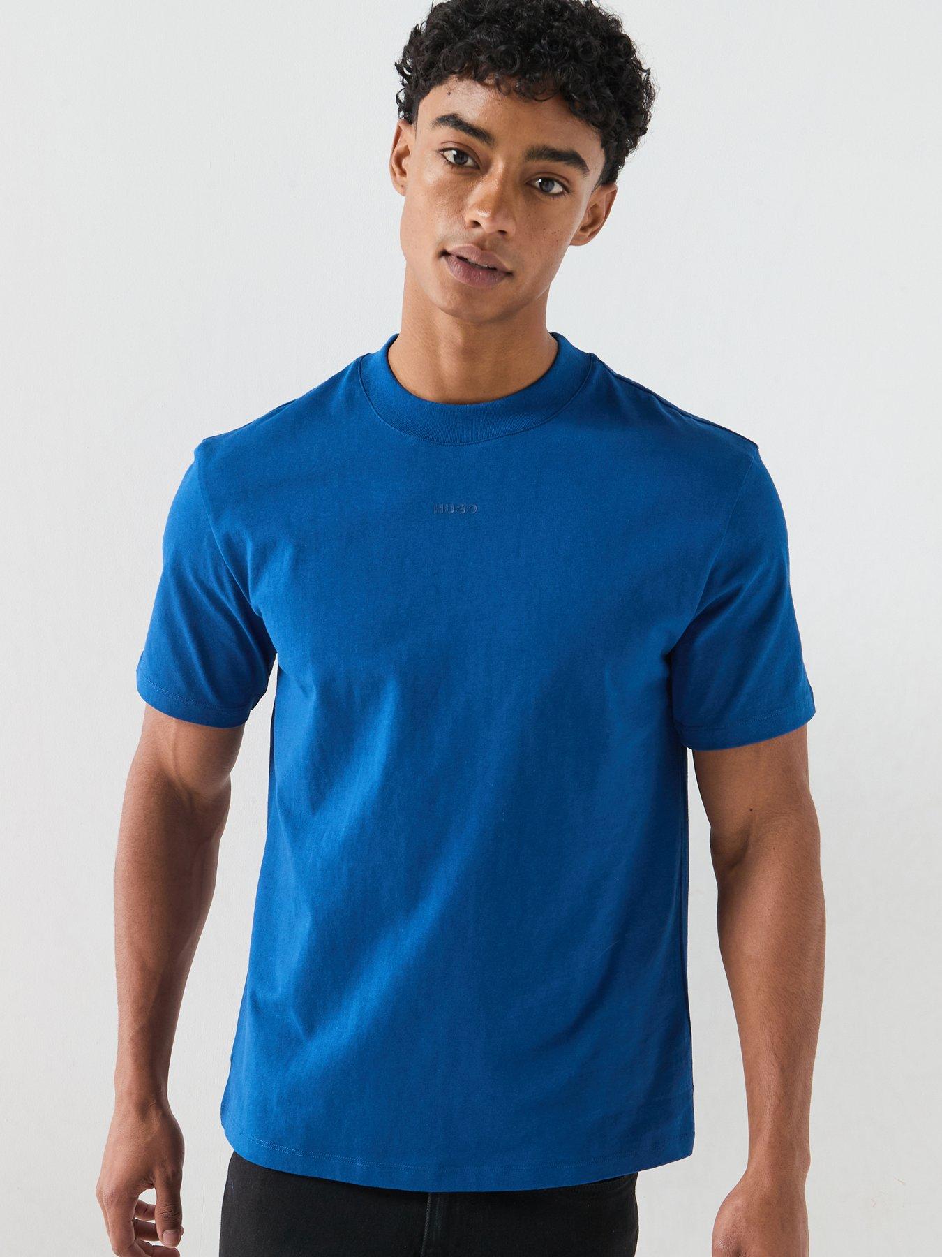 HUGO Dapolino Centre Logo Relaxed Fit T-Shirt - Bright Blue