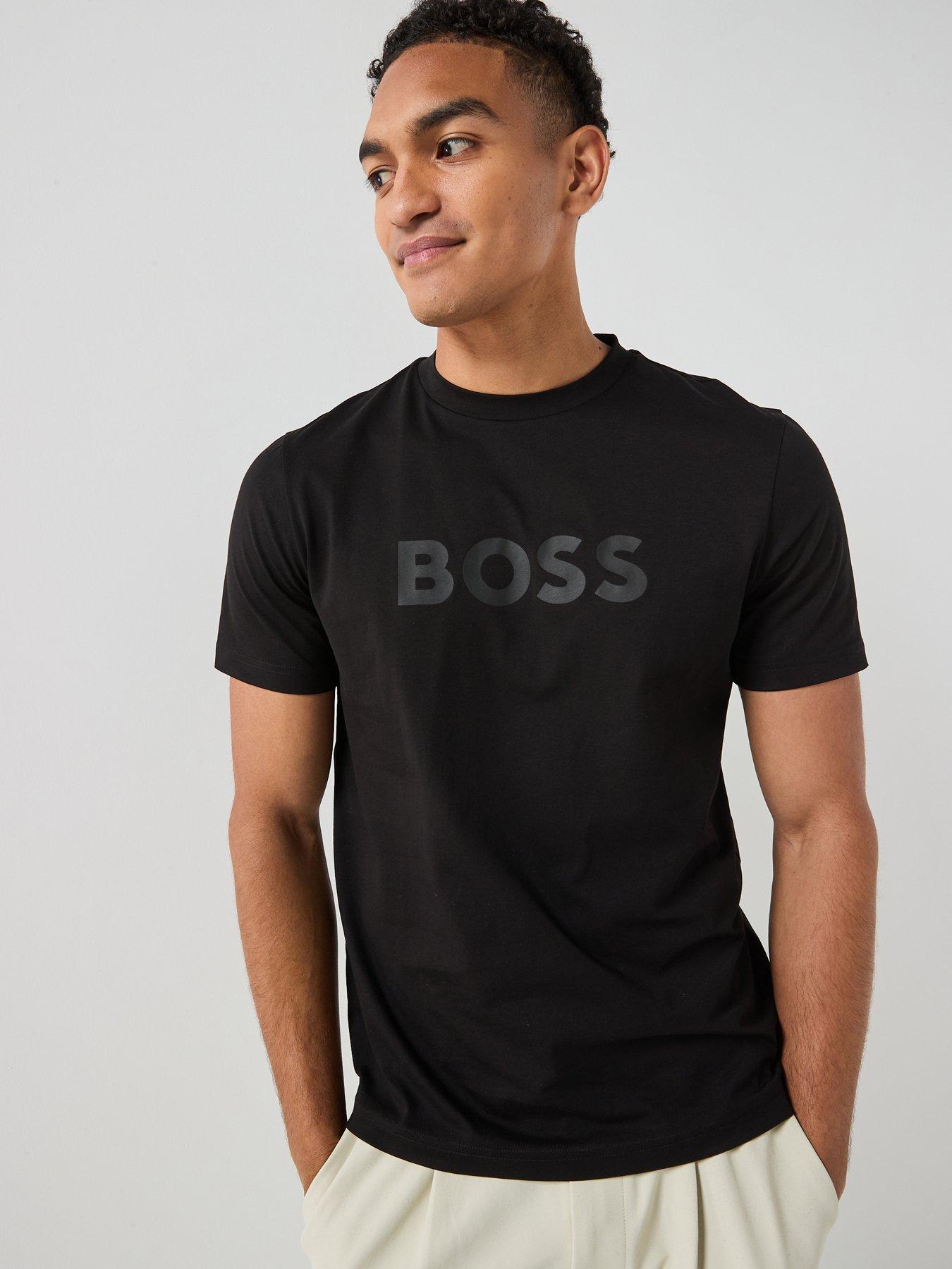 Image 1 of 5 of BOSS Large Logo T-Shirt - Black