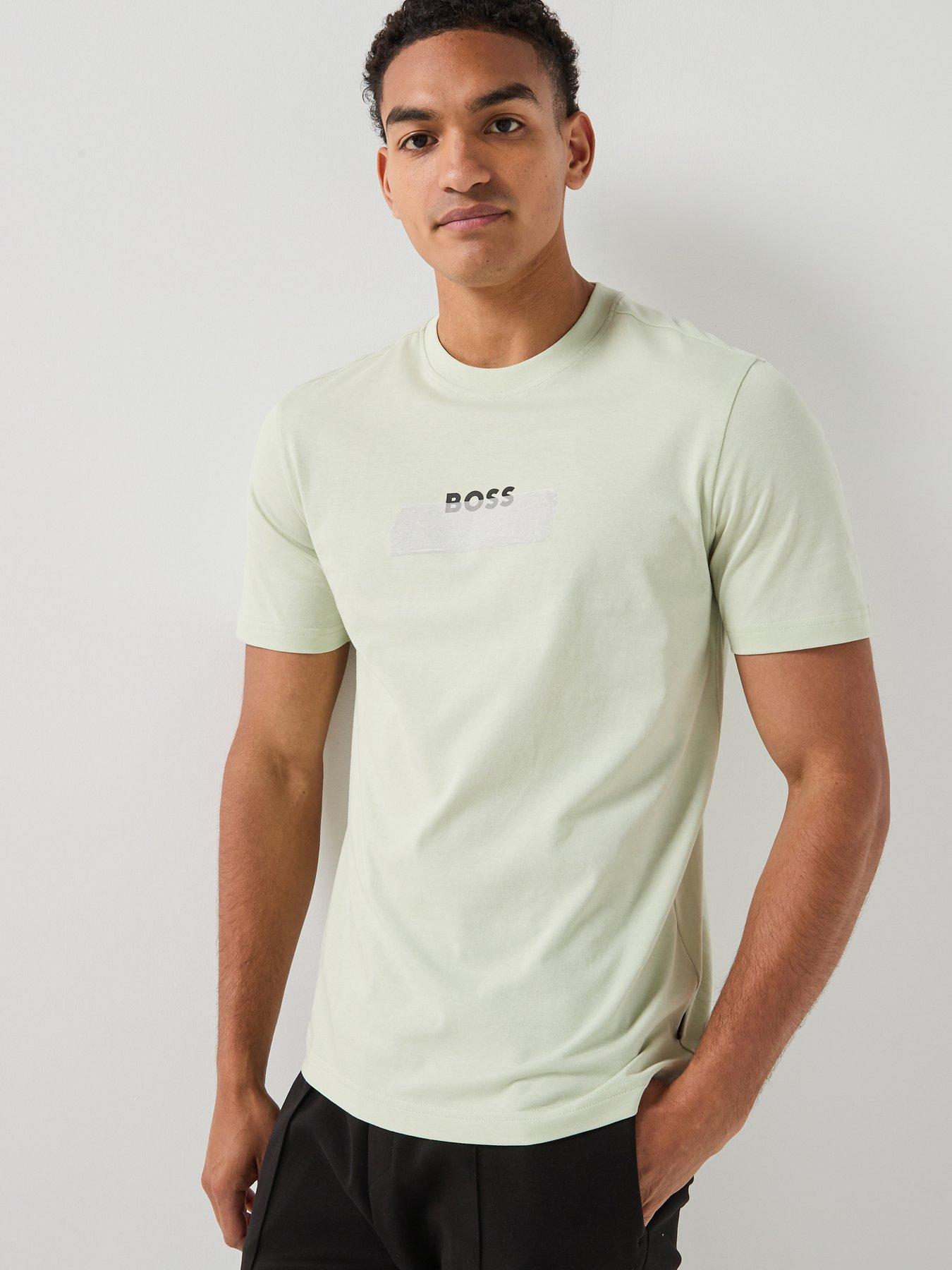 BOSS Te_Logotape T-Shirt - Light Green