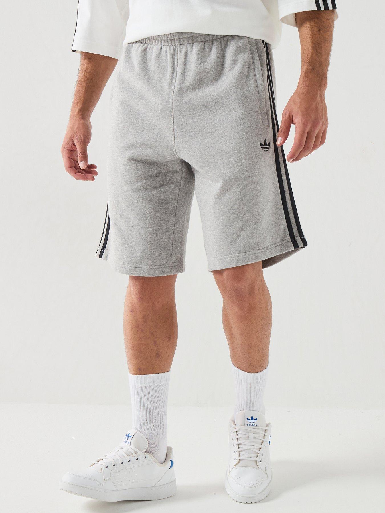 Image 1 of 6 of adidas Originals Mens 3 Stripe Shorts - Grey