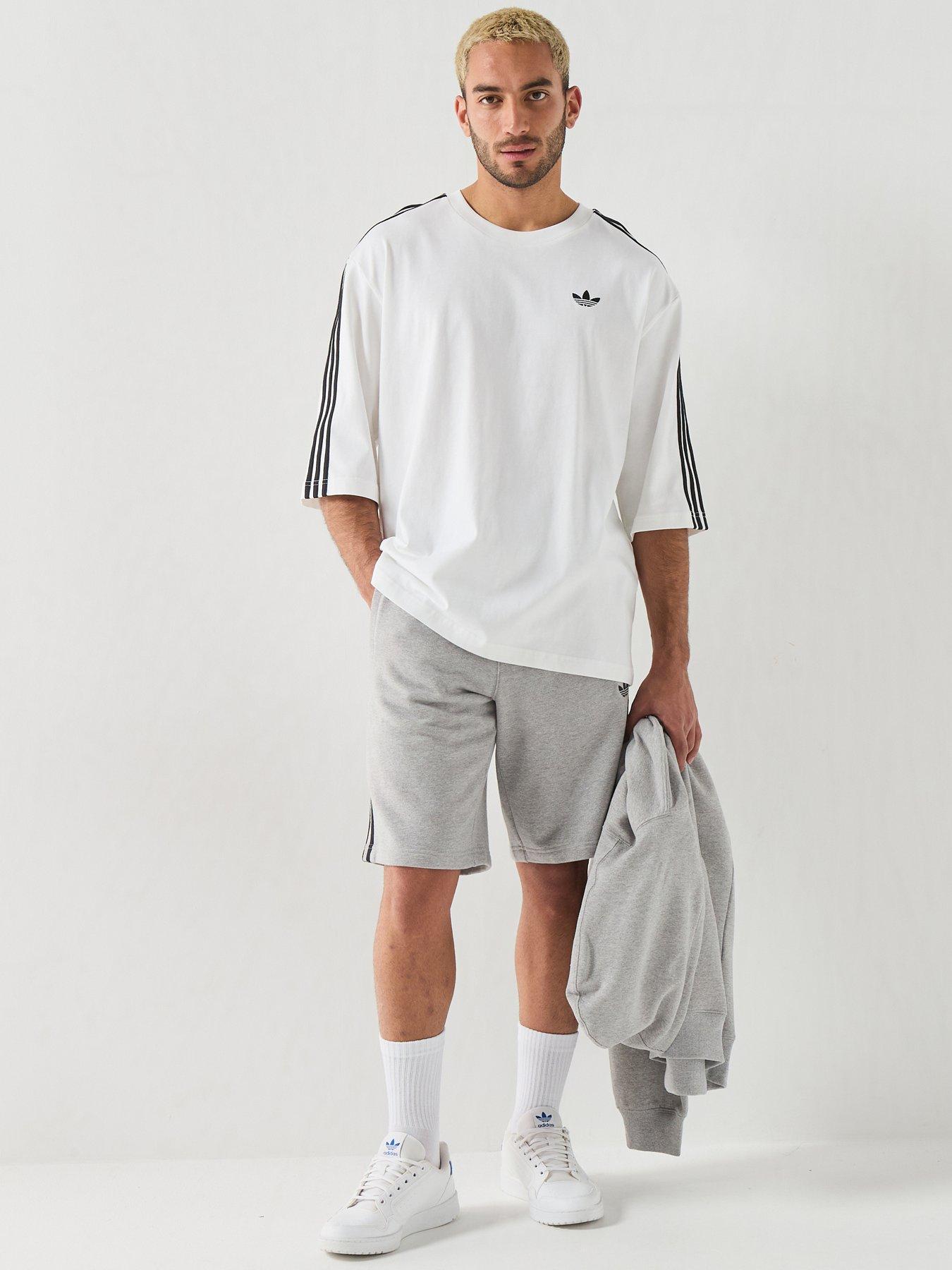 Image 3 of 6 of adidas Originals Mens 3 Stripe Shorts - Grey