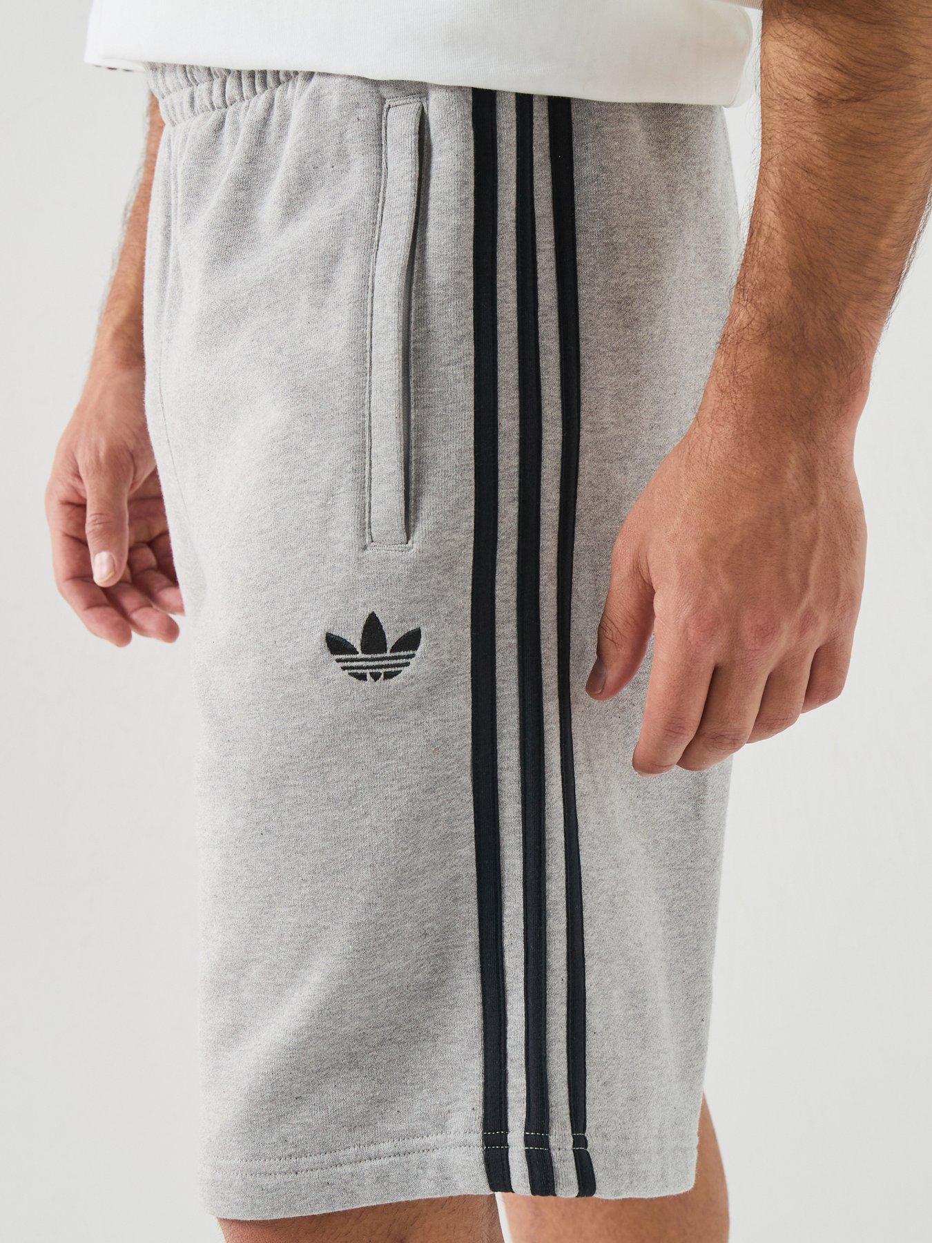Image 4 of 6 of adidas Originals Mens 3 Stripe Shorts - Grey