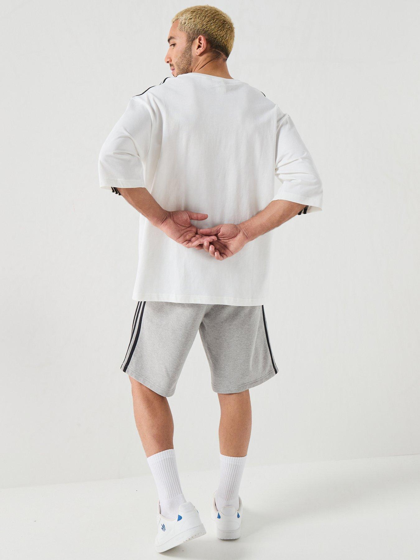 Image 5 of 6 of adidas Originals Mens 3 Stripe Shorts - Grey
