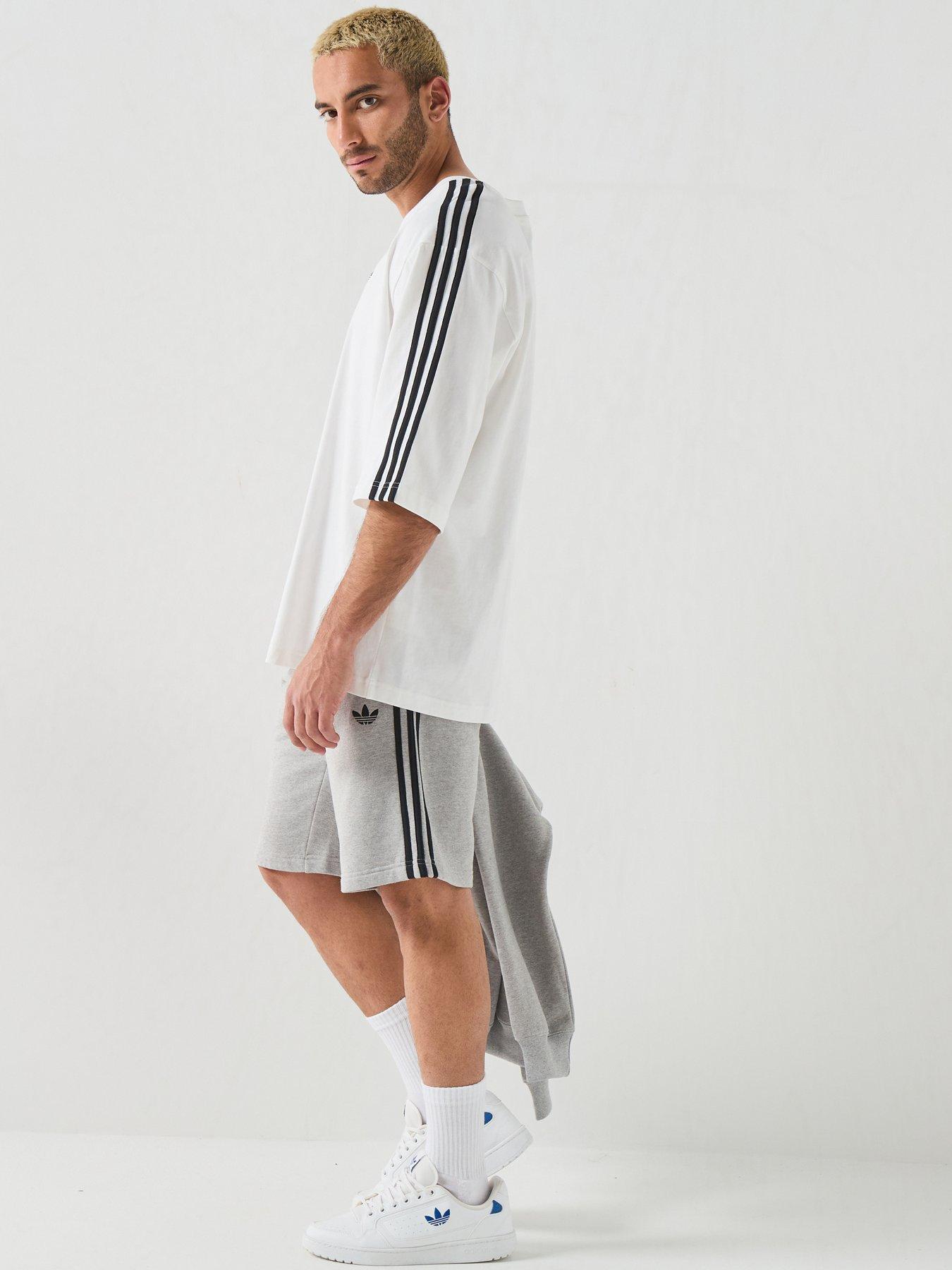 Image 6 of 6 of adidas Originals Mens 3 Stripe Shorts - Grey