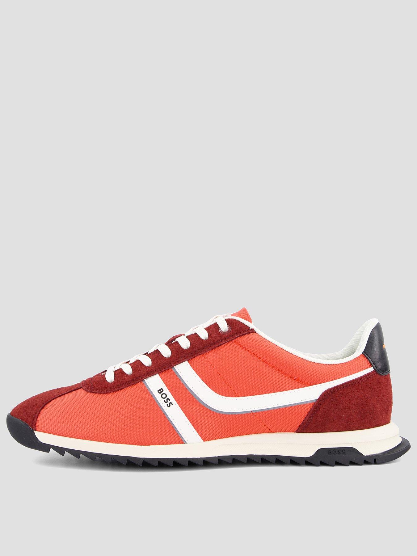 BOSS Orange Zayn Pipe Trim Tennis Trainers - Red