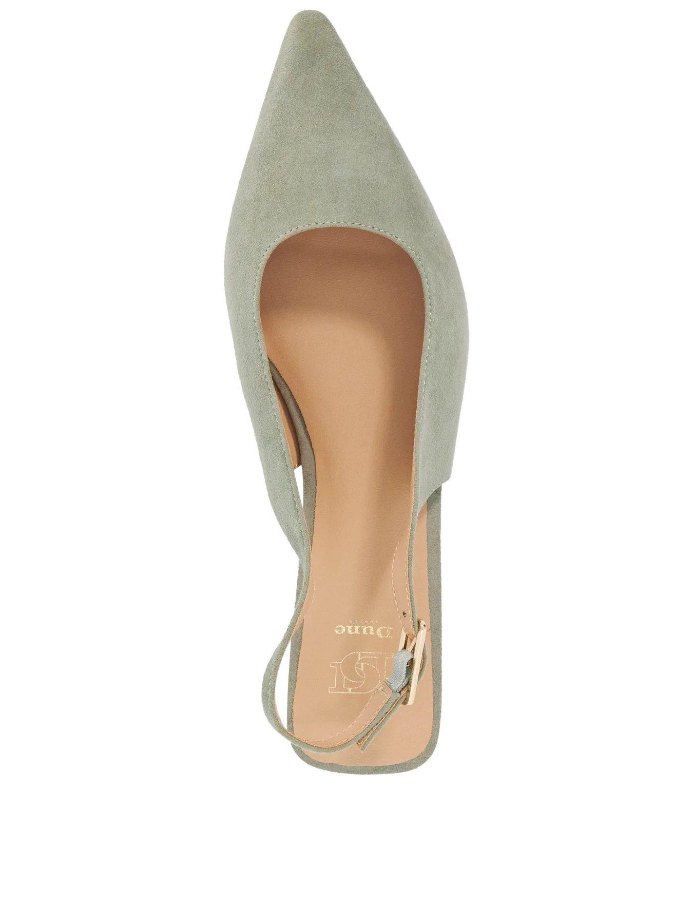 Image 3 of 4 of Dune London Hostess Suede Court Shoes - Green