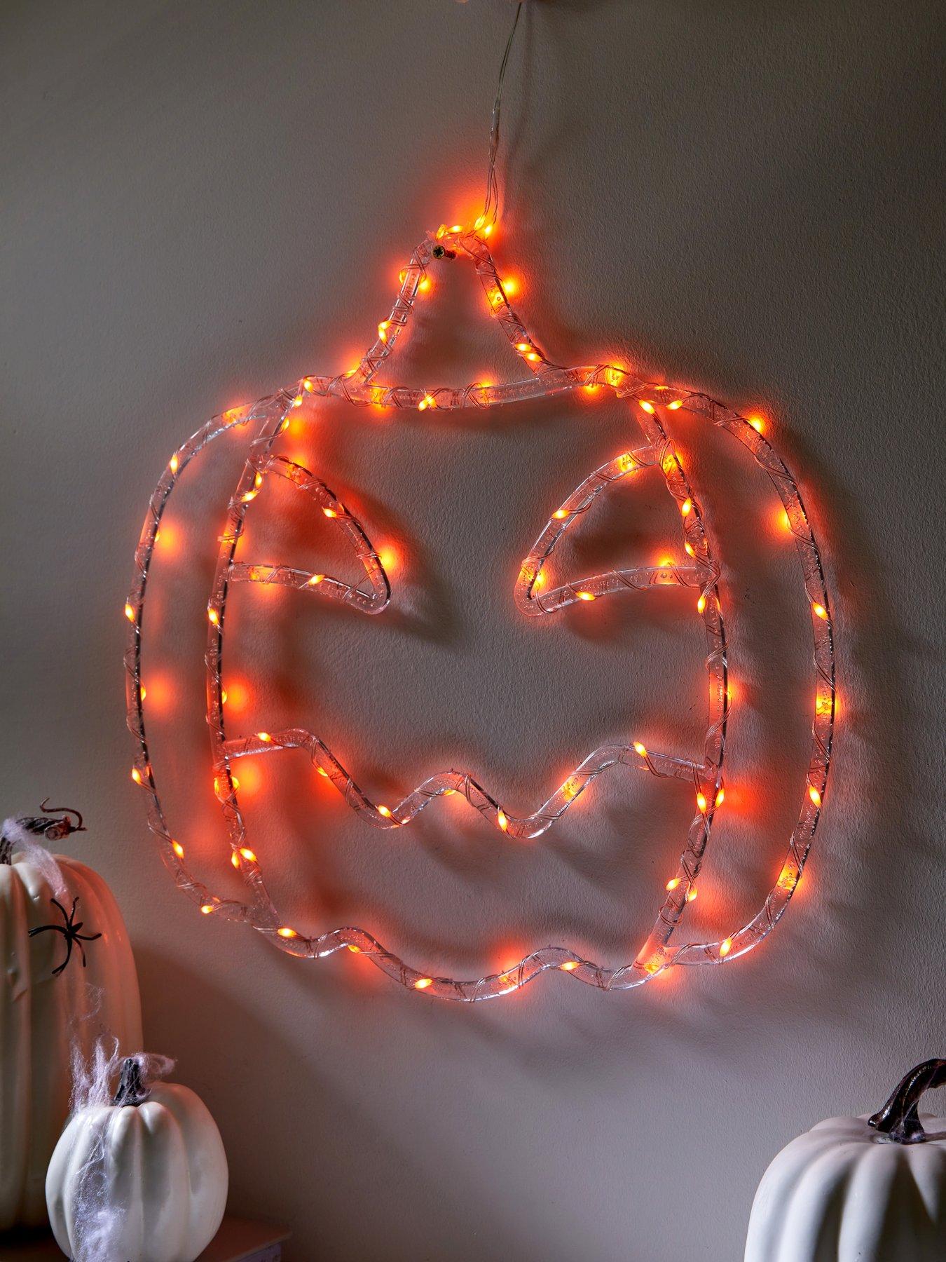 Image 1 of 7 of Smart Halloween In Lit Jack O Lantern Wall Light