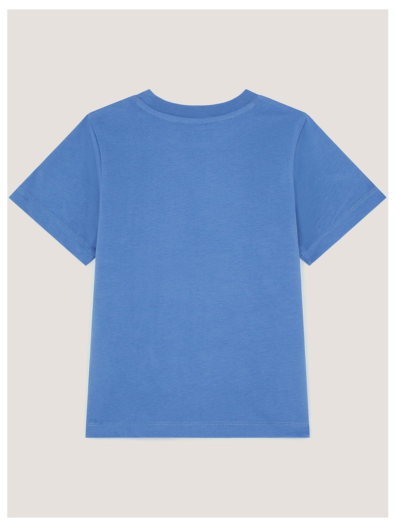 Image 2 of 3 of Monsoon Boys London Print Short Sleeve T-shirt - Blue