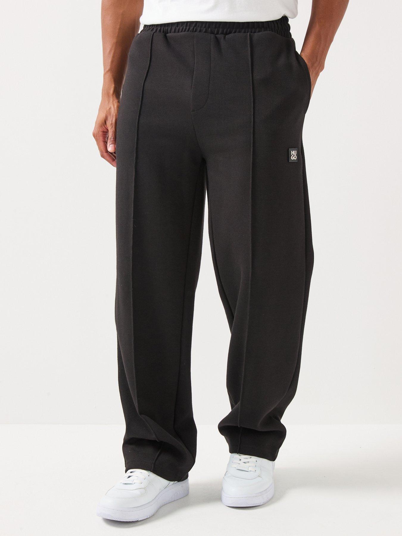 HUGO Dabinpant Stacked Nickel Pleated Joggers - Black