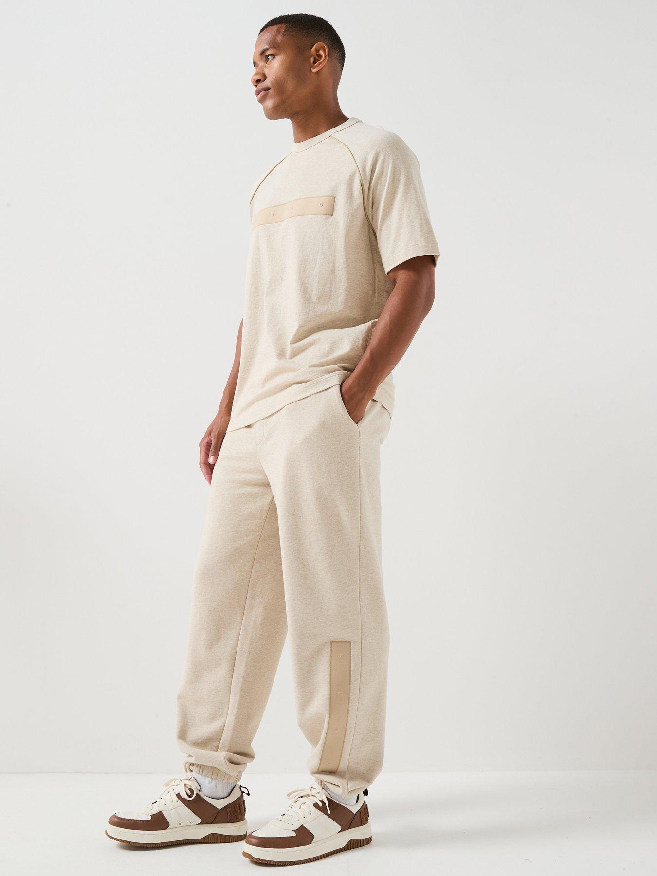 HUGO Hugo Dalipant Tonal Logo Joggers - Light Beige